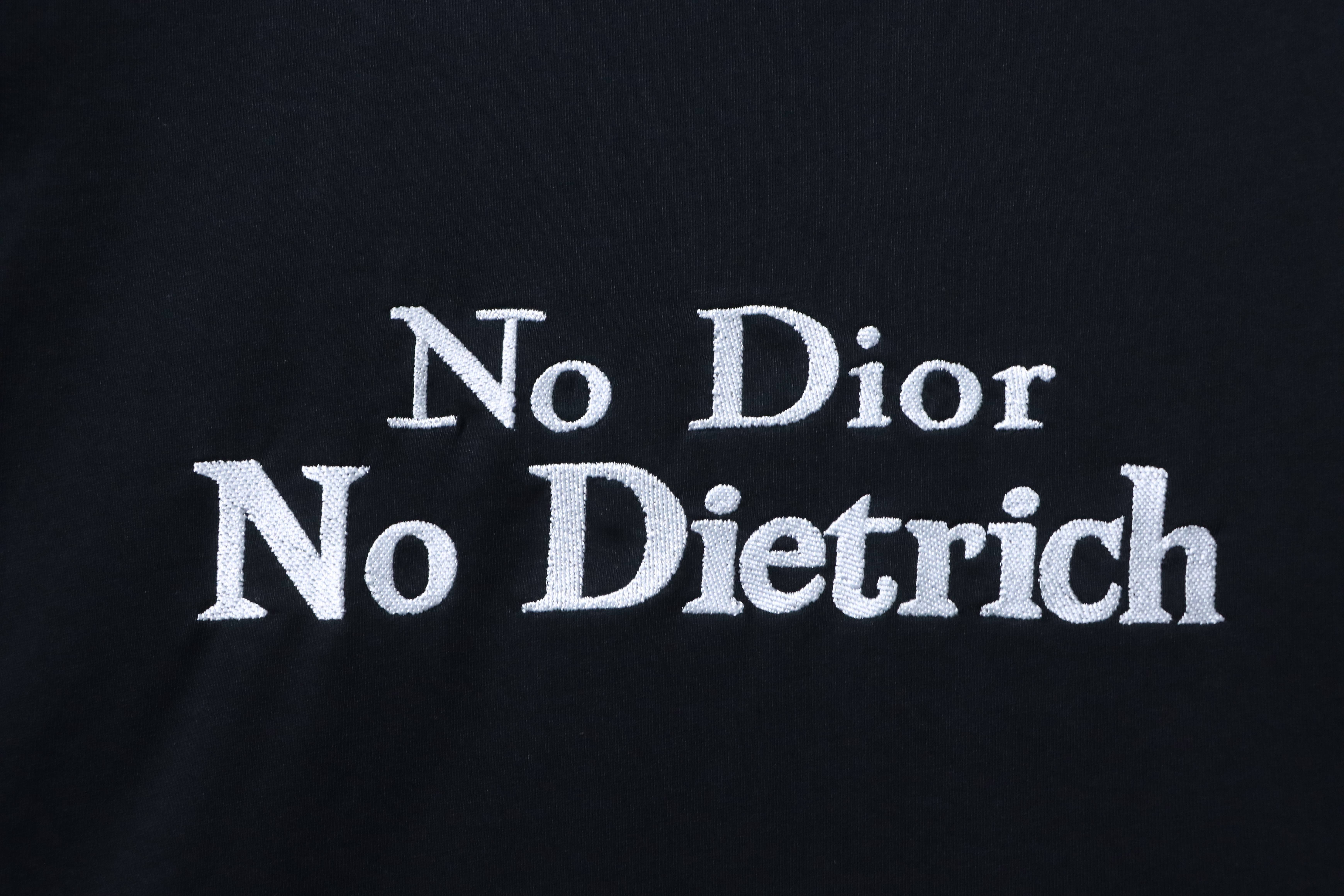 Dior CD Embroidered Letter Logo T-Shirt Black H140