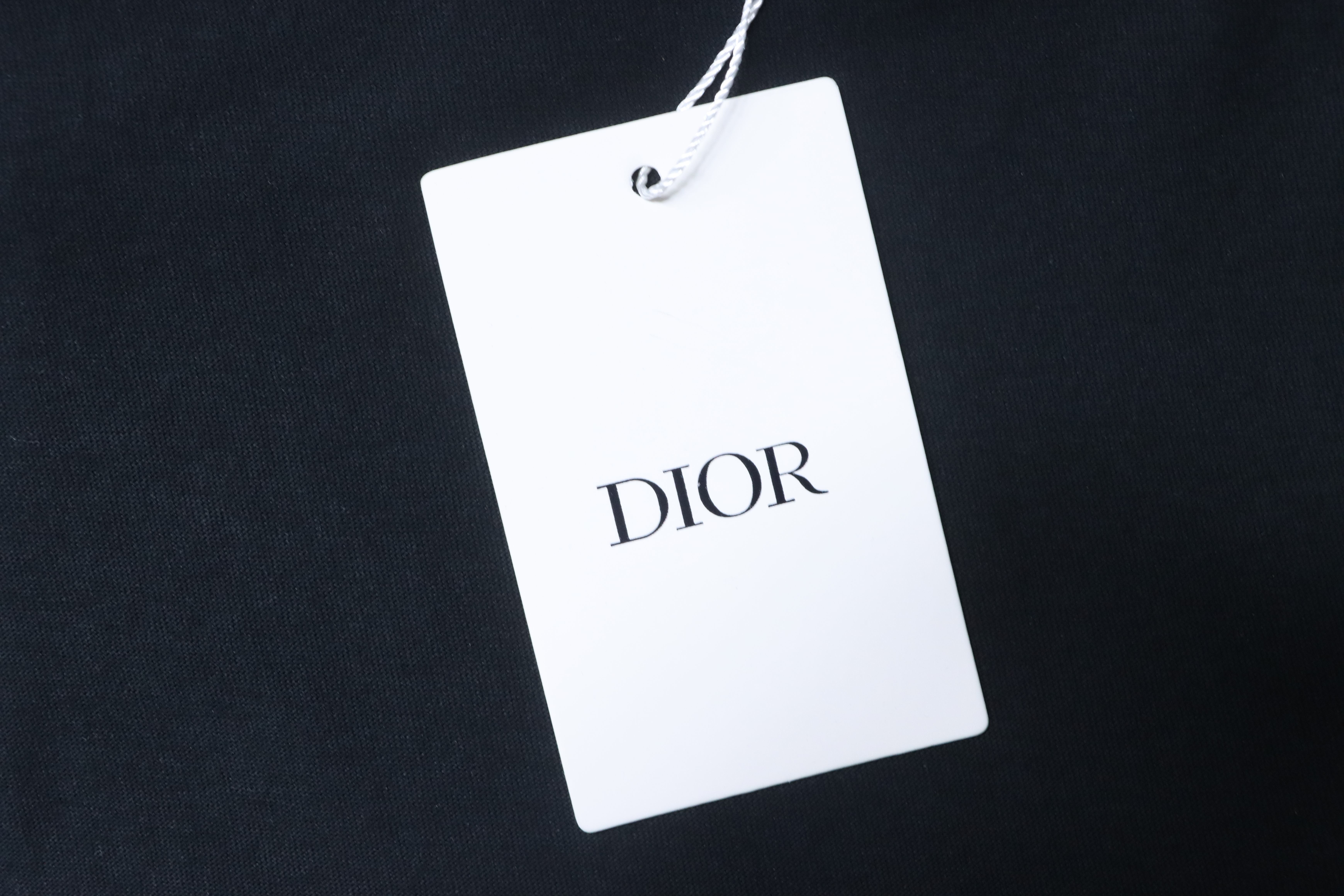 Dior CD Embroidered Letter Logo T-Shirt Black H140