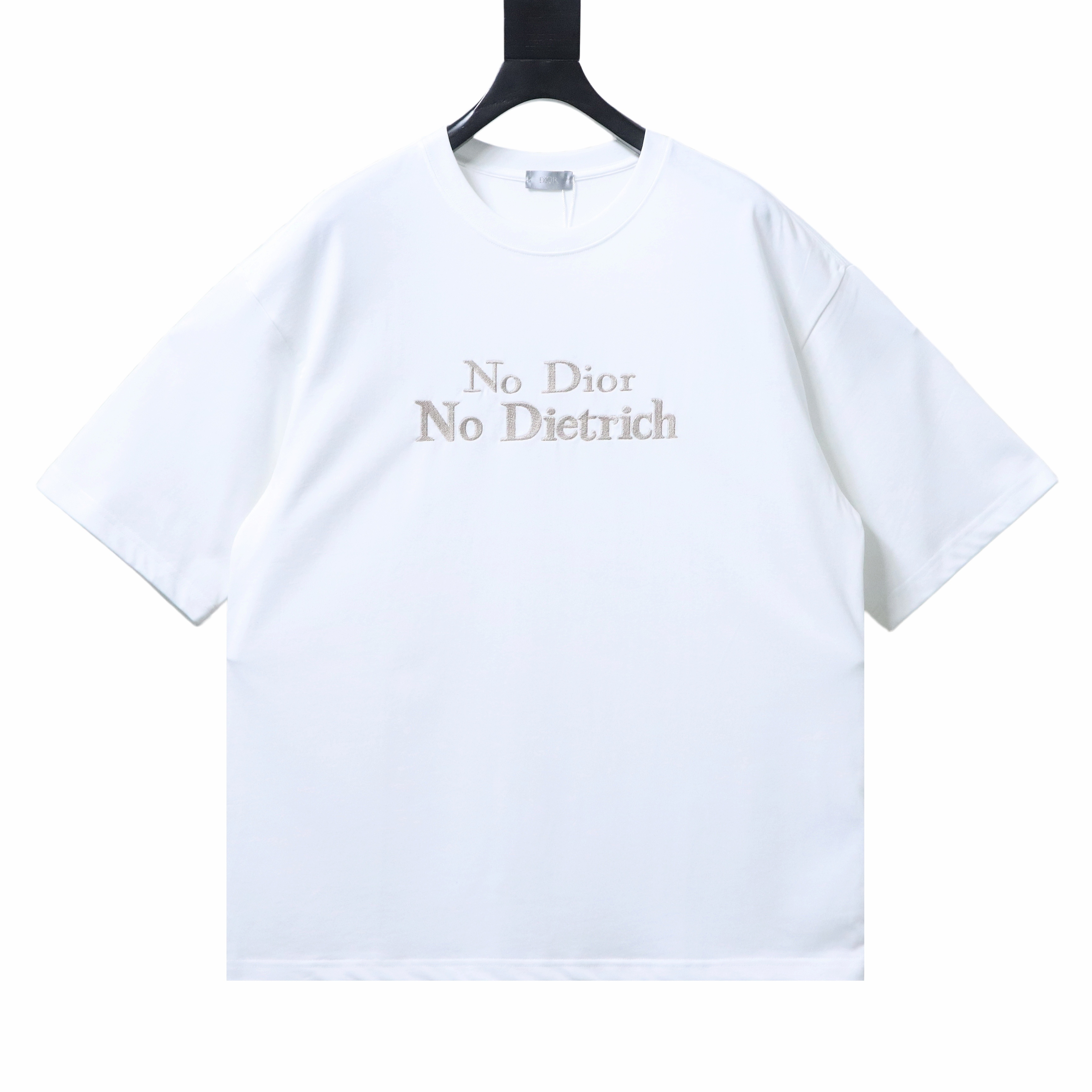Dior CD Embroidered Letter Logo T-Shirt White H140