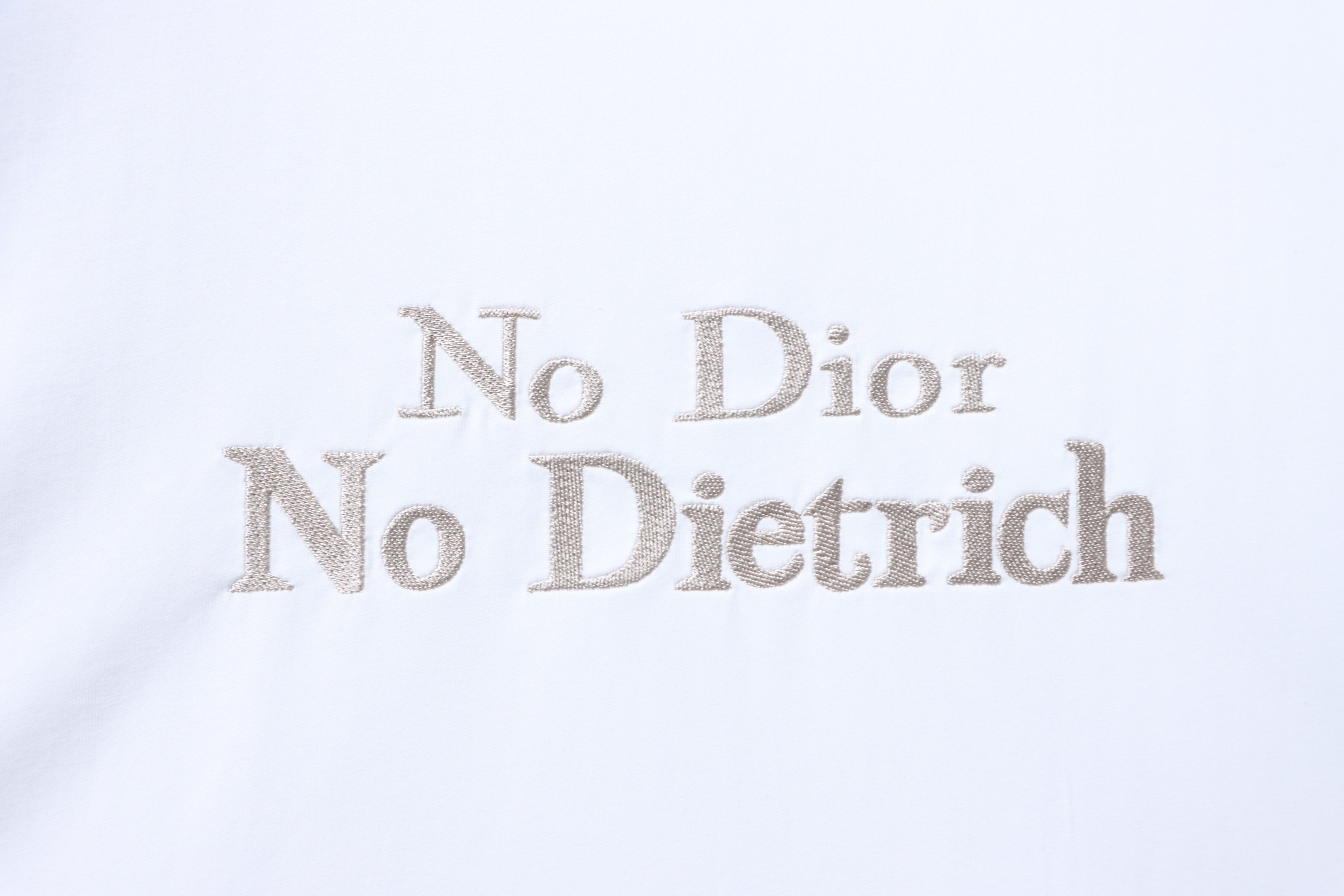Dior CD Embroidered Letter Logo T-Shirt White H140