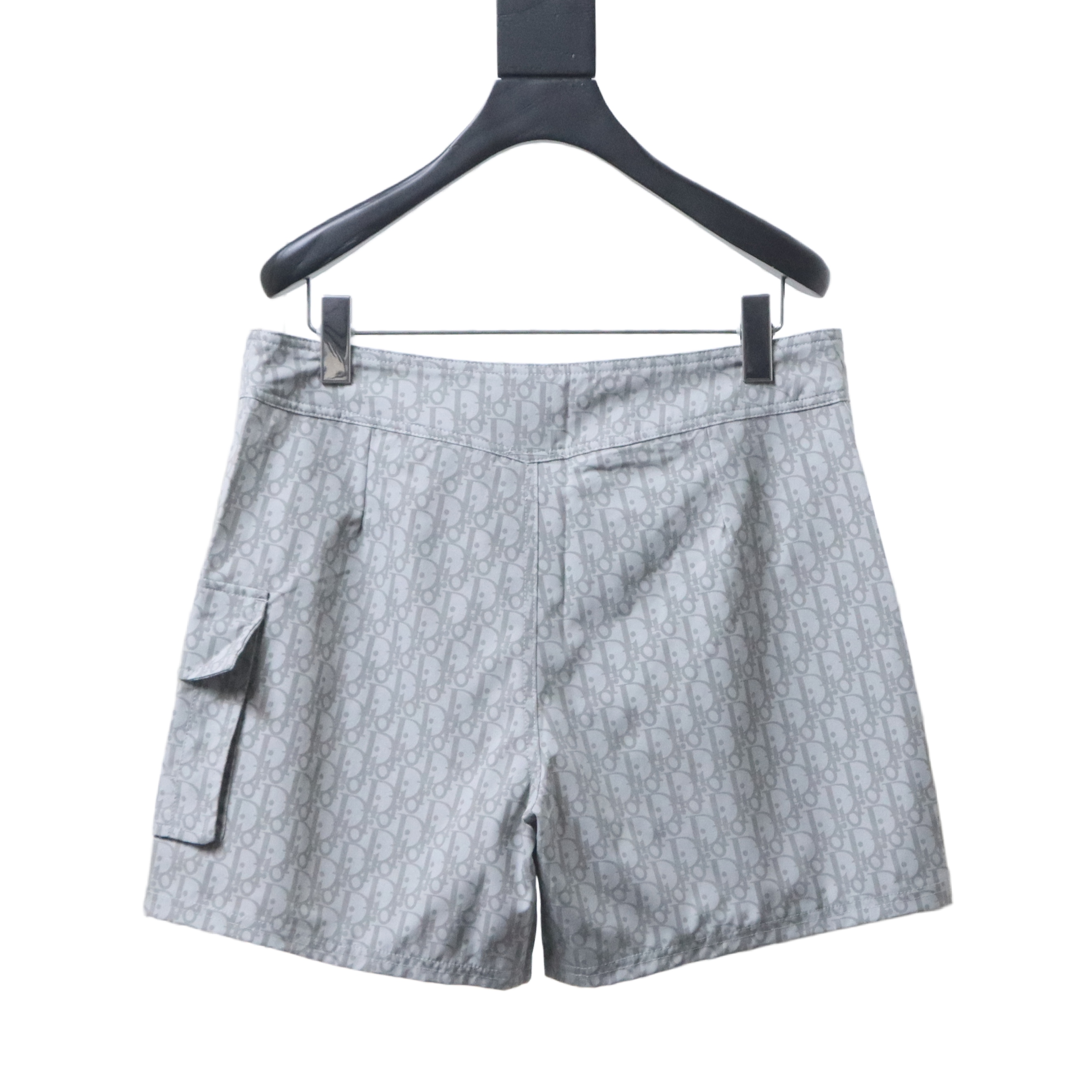 Dior CD Monogram Tape Drawstring Shorts Grey H210