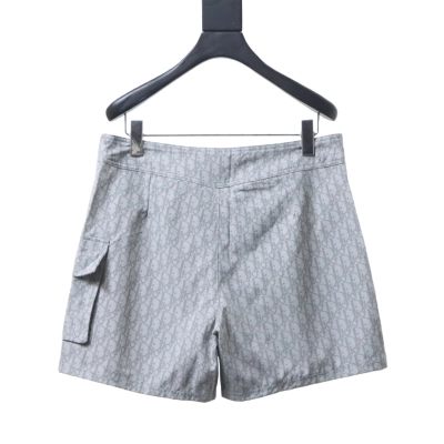 Dior CD Monogram Tape Drawstring Shorts Grey H210 02