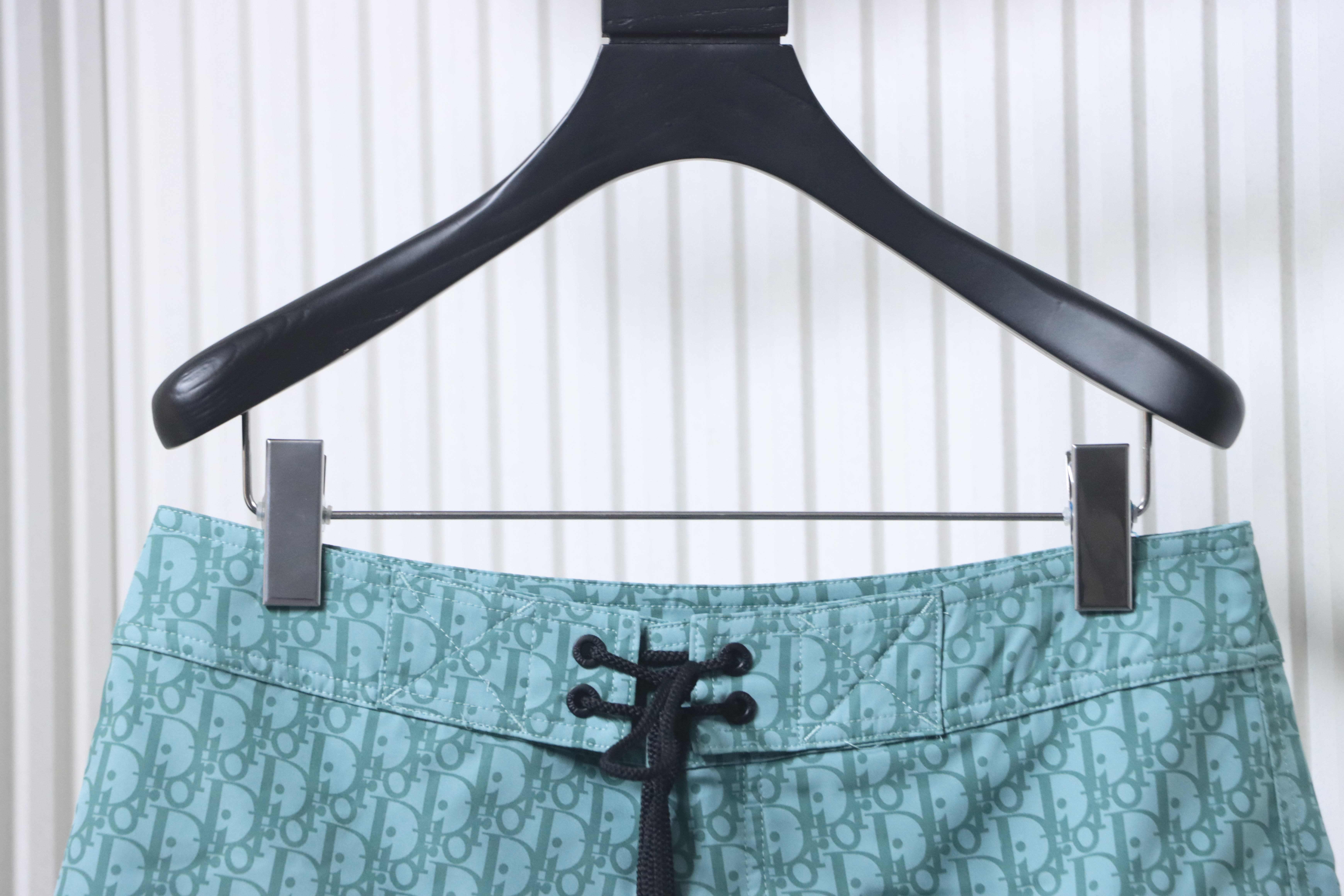 Dior CD Monogram Tape Drawstring Shorts Light Green H210