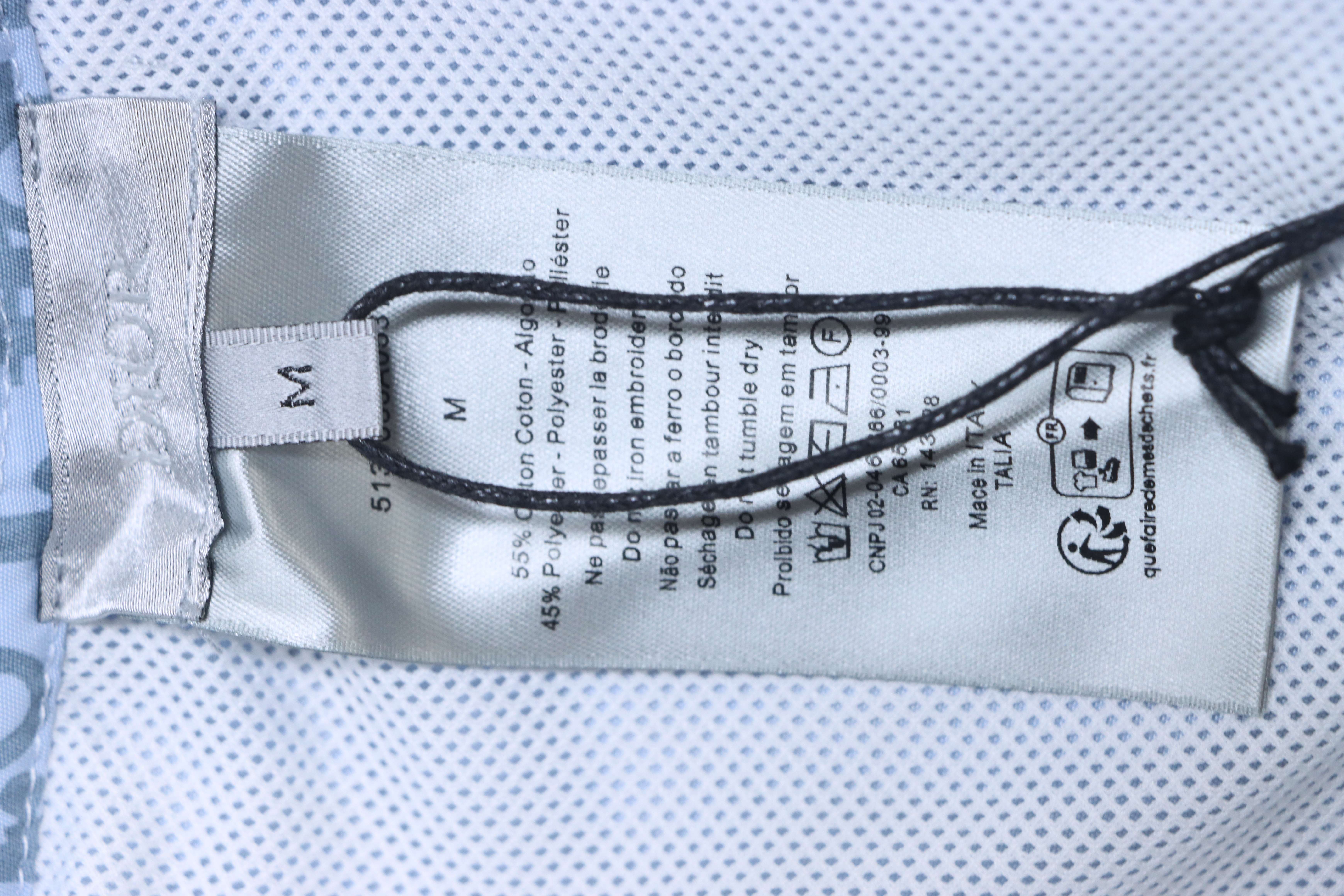 Dior CD Monogram Tape Drawstring Shorts Light Blue H210
