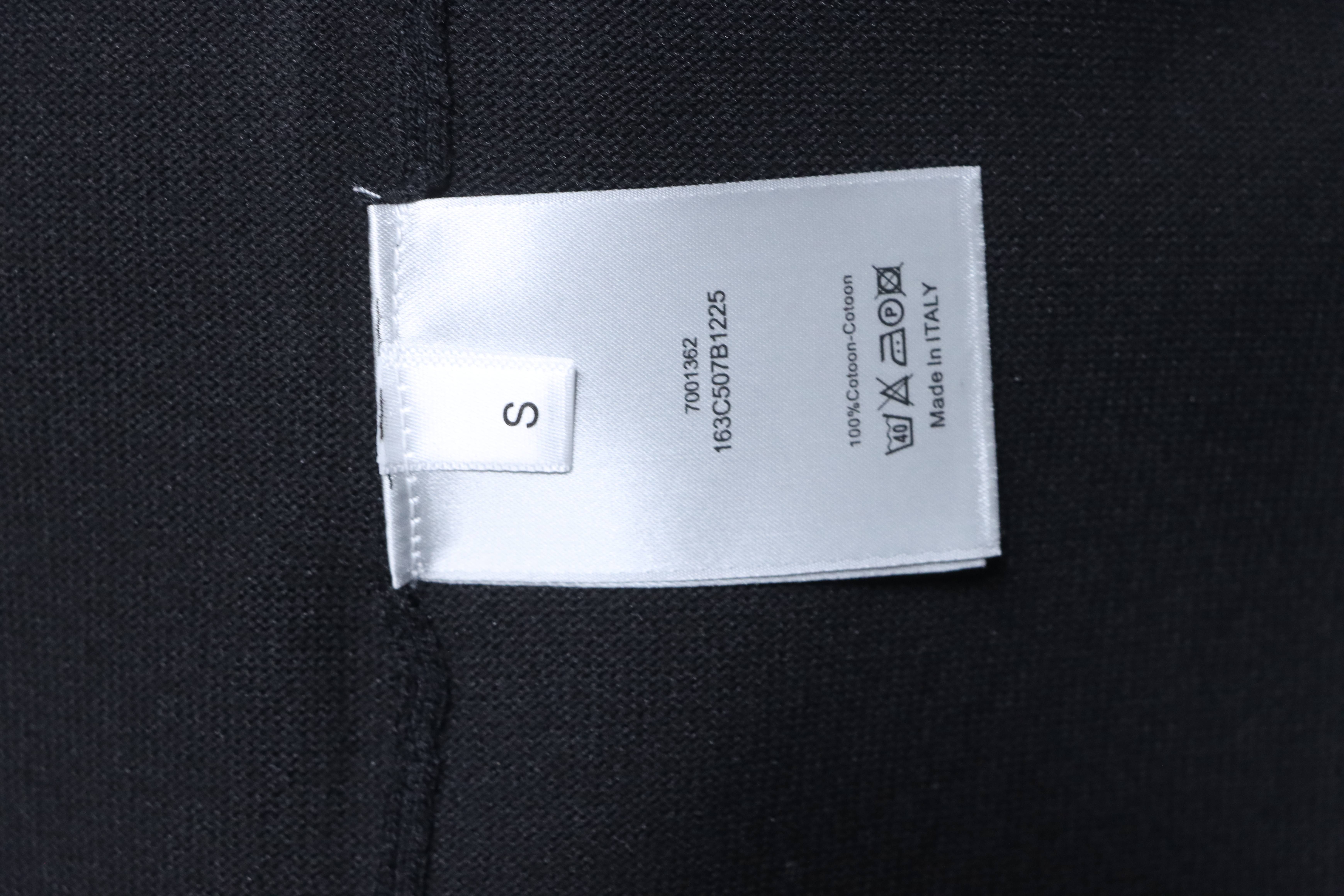 Dior Chest Letter Jacquard Knit T-Shirt Black H170