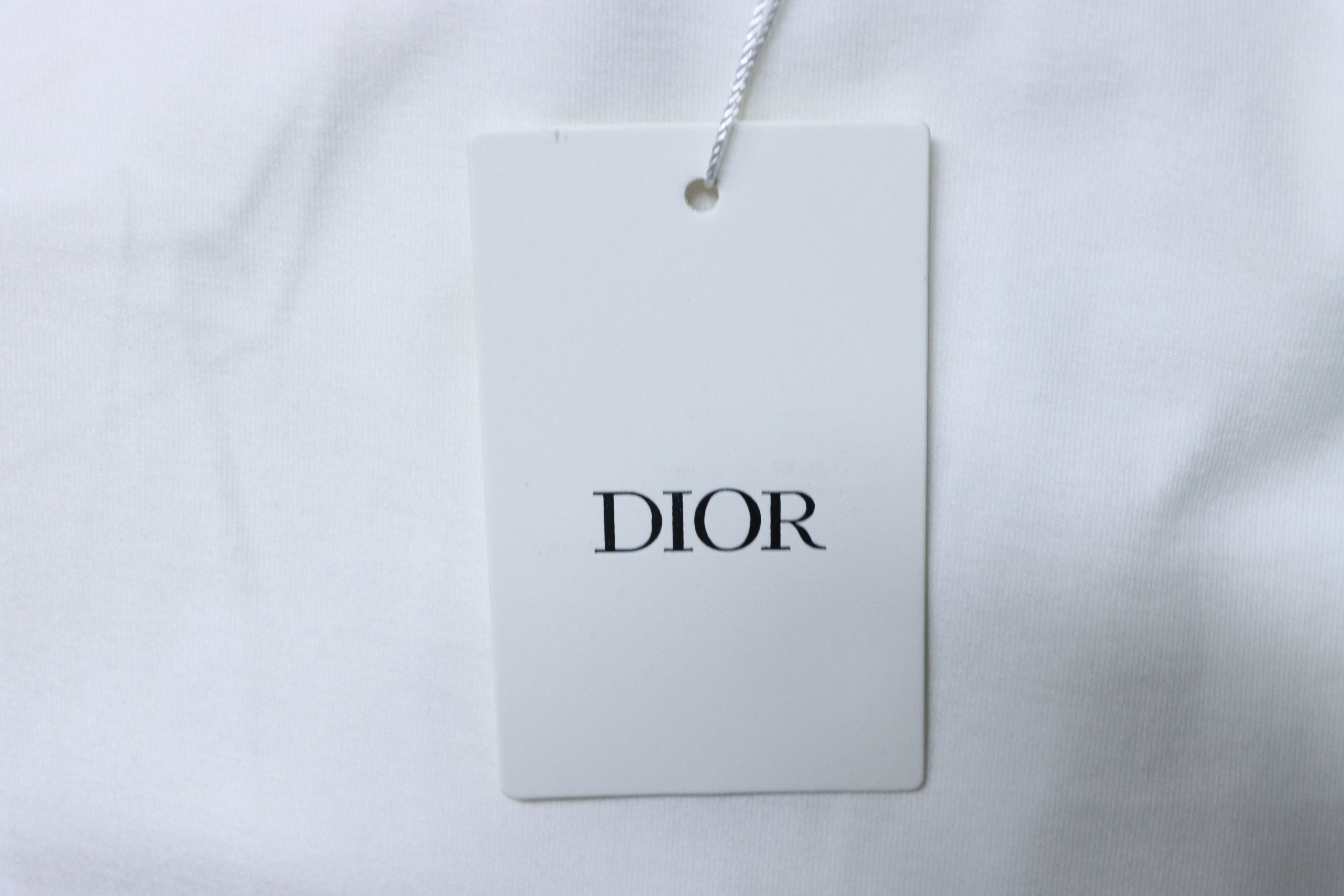 Dior Classic Embroidered Letter Small Logo T-Shirt White H130
