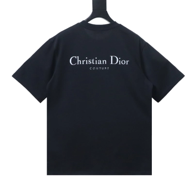 Dior Classic Front Back Letter T-Shirt White H140 01