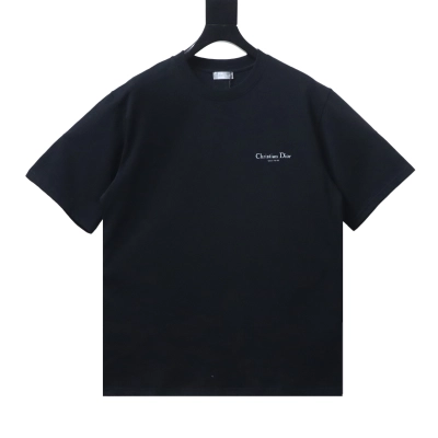 Dior Classic Front Back Letter T-Shirt White H140 02