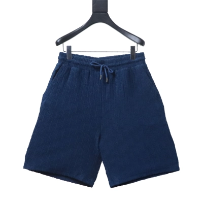 Dior Classic Monogram Dark Pattern Towel Shorts Navy H220 01