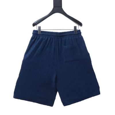 Dior Classic Monogram Dark Pattern Towel Shorts Navy H220 02