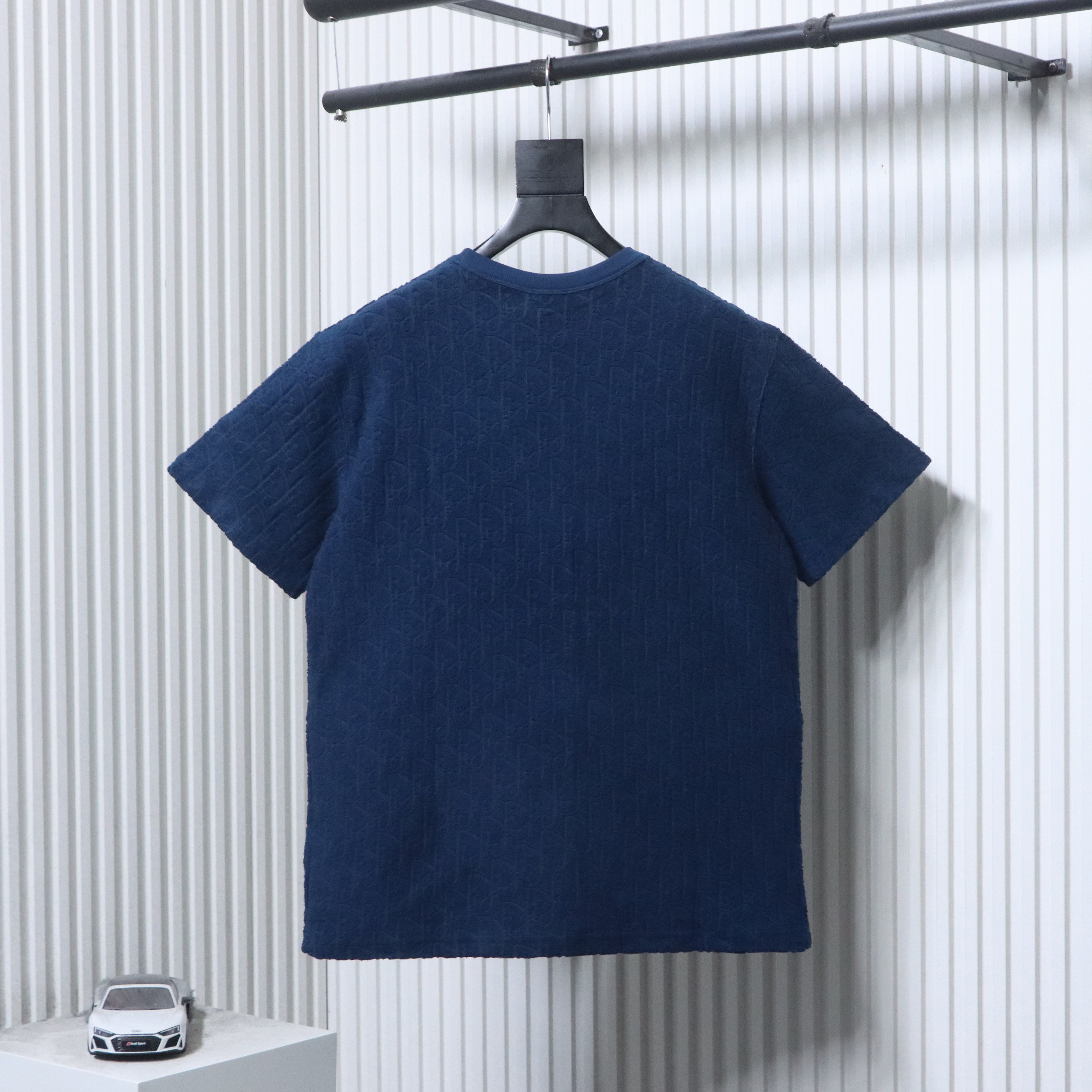 Dior Classic Monogram Dark Pattern Towel T-Shirt Navy H170