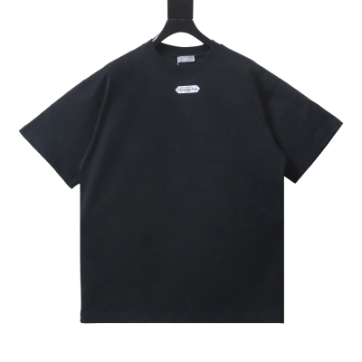 Dior Collar Label Letter T-Shirt Black H140 01