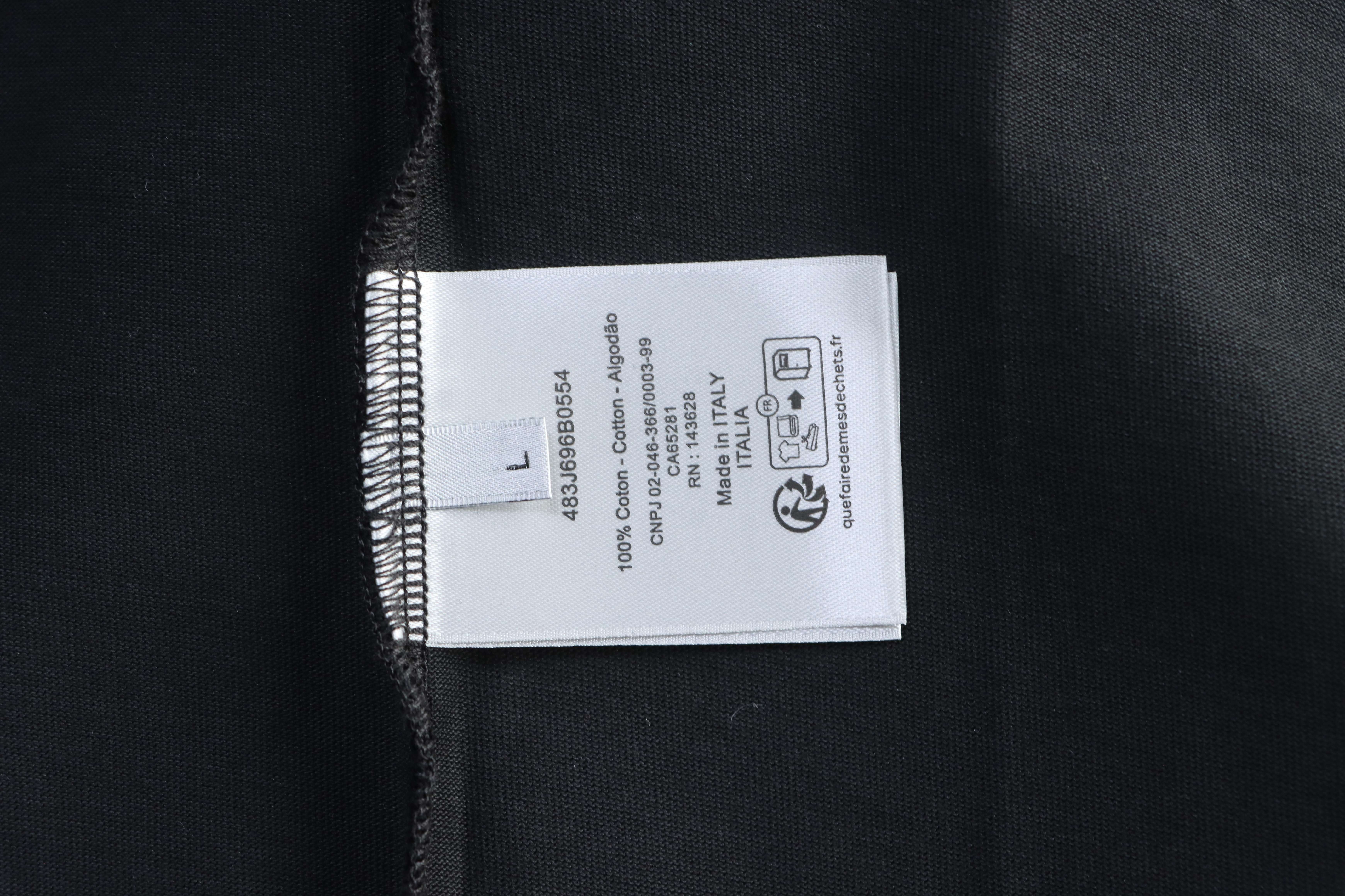 Dior Collar Label Letter T-Shirt Black H140