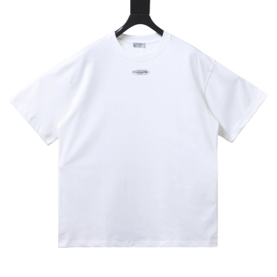 Dior Collar Label Letter T-Shirt White H140 01