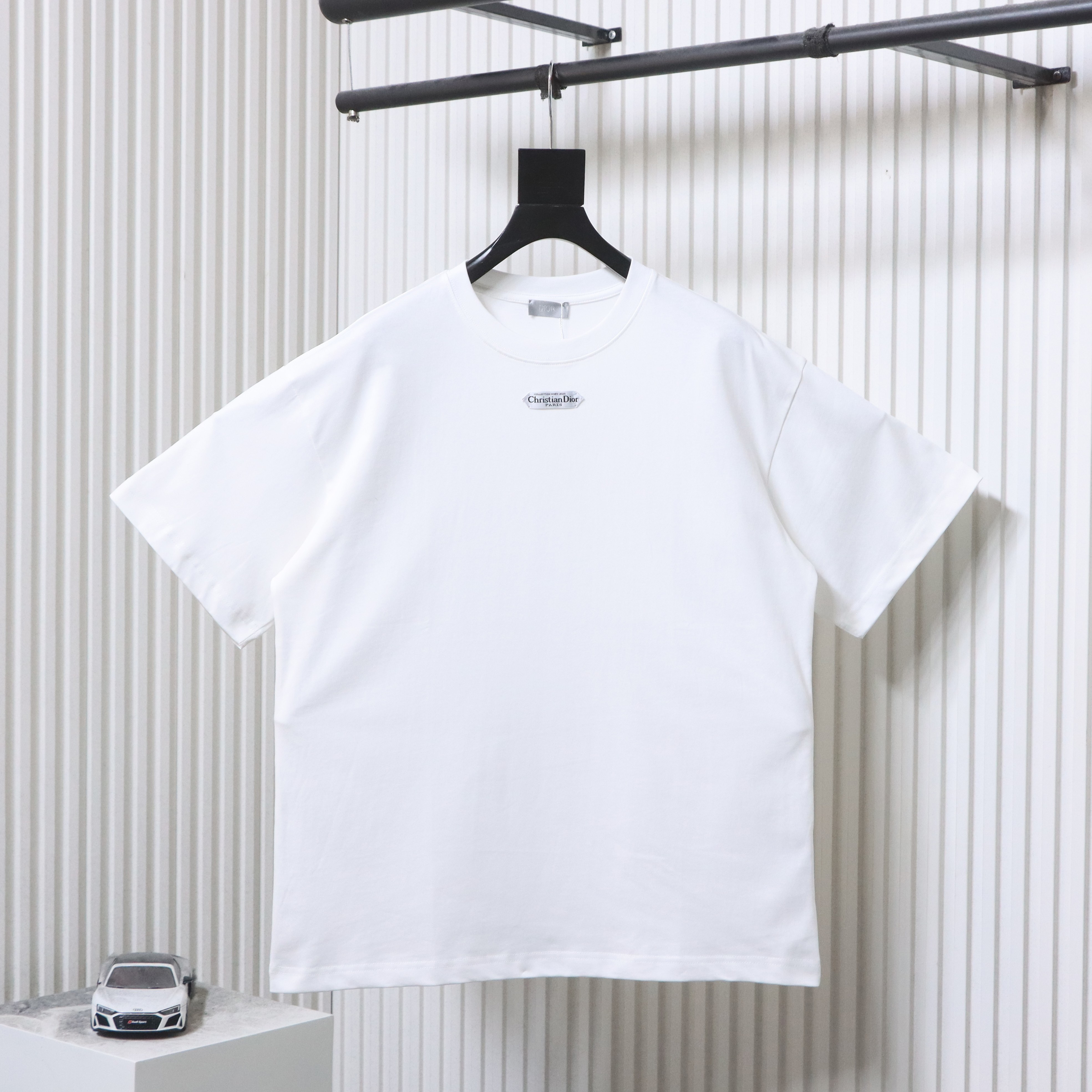 Dior Collar Label Letter T-Shirt White H140