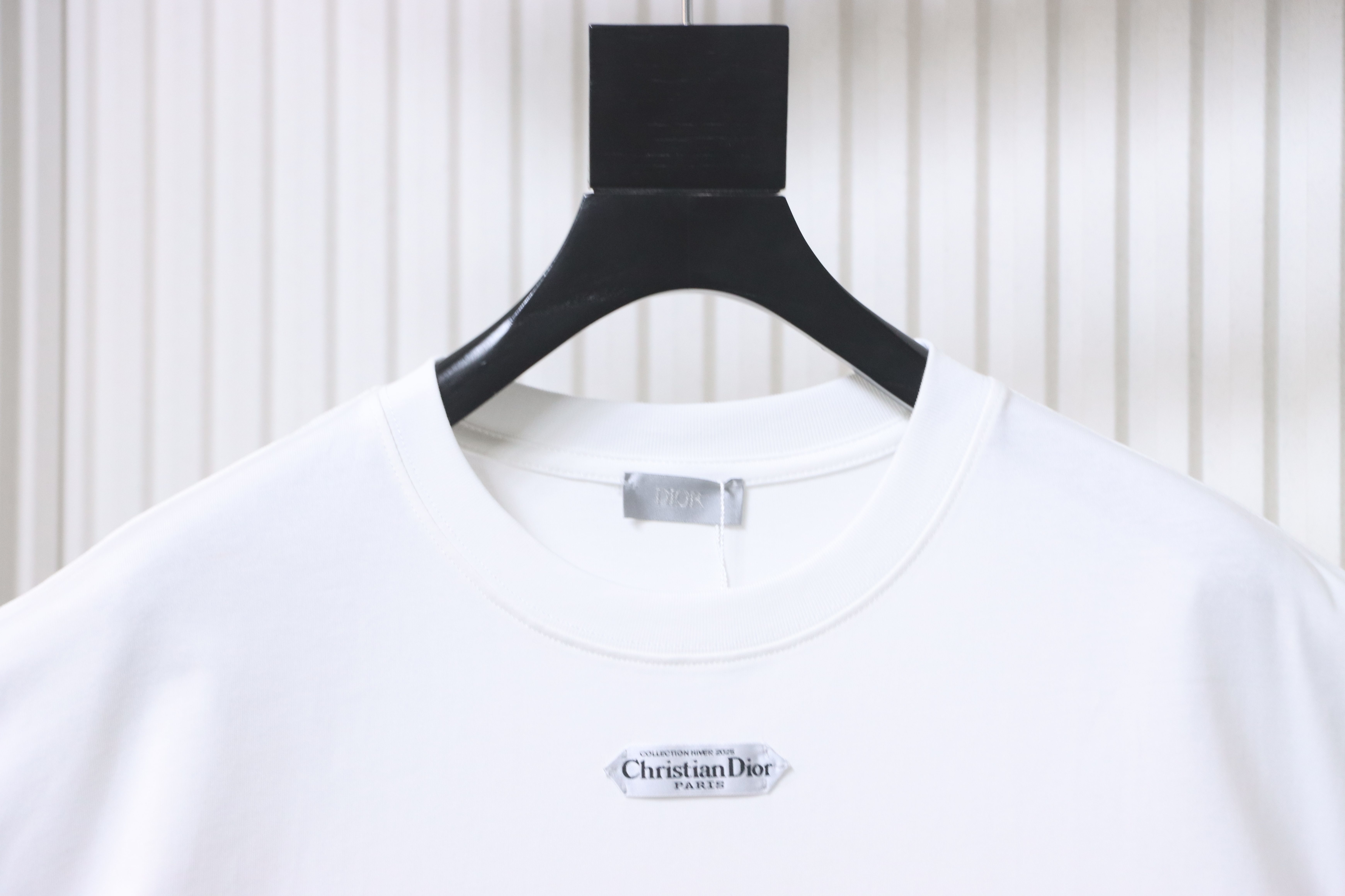 Dior Collar Label Letter T-Shirt White H140