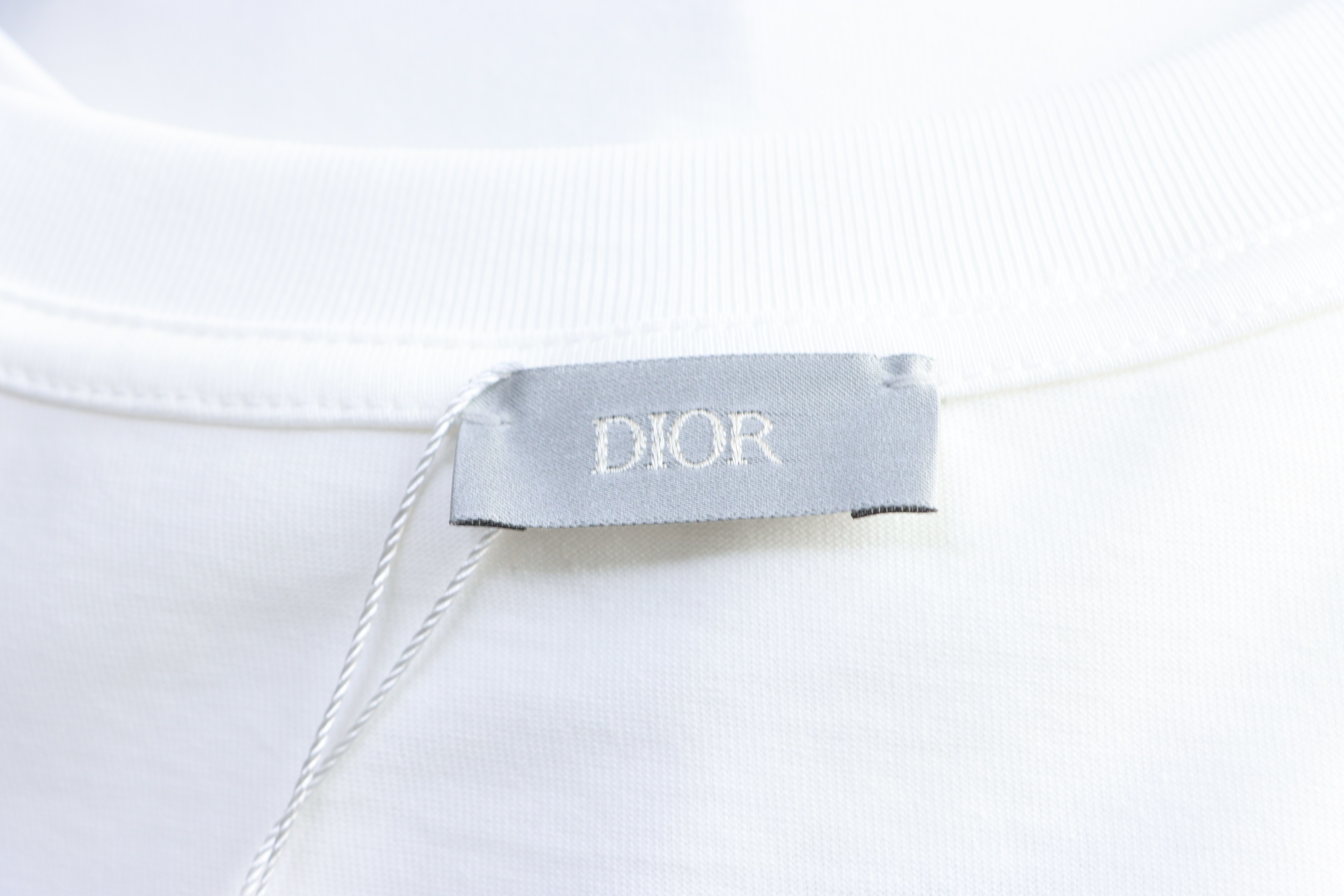 Dior Collar Label Letter T-Shirt White H140