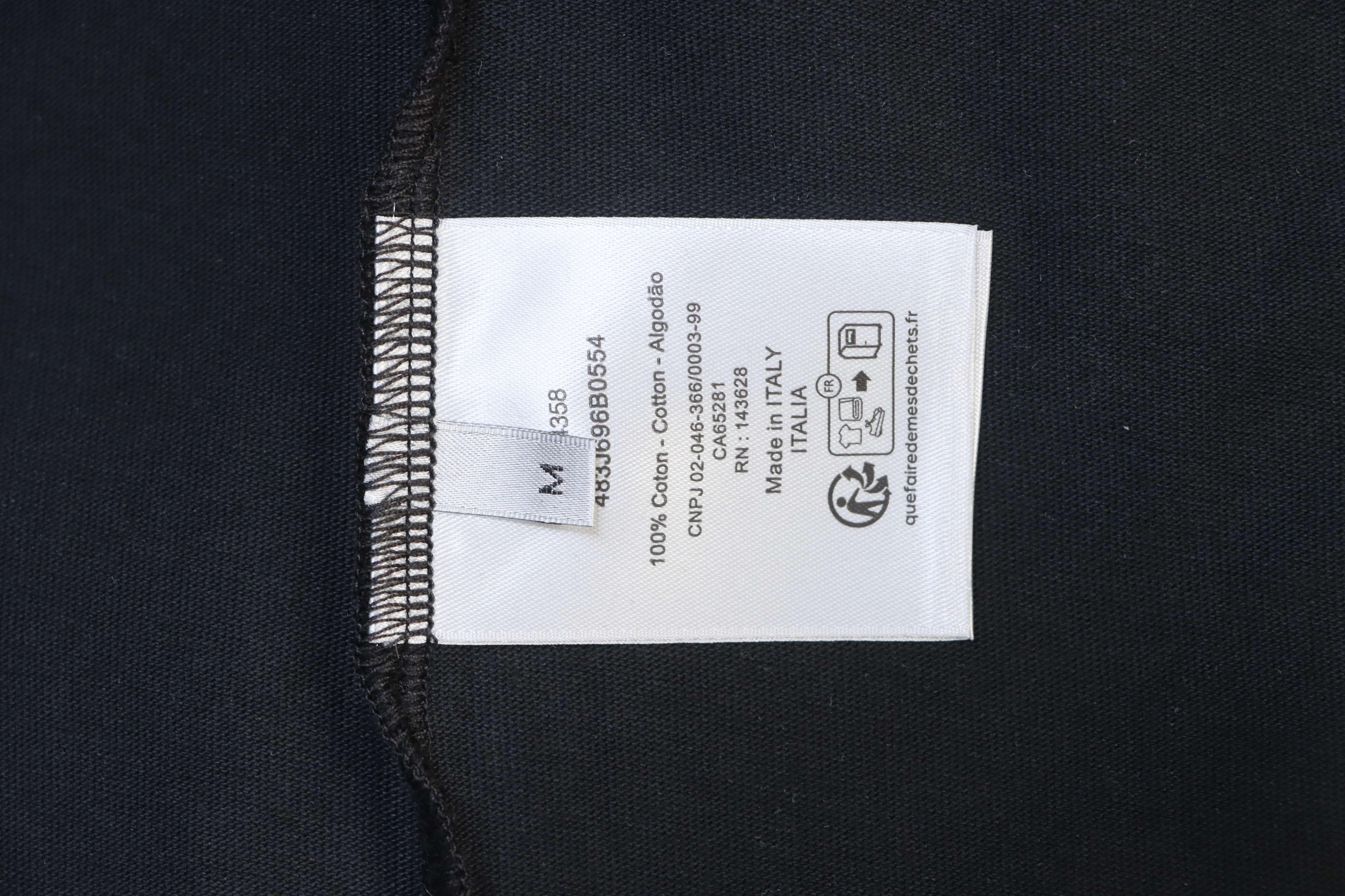 Dior Curved Letter Logo Print T-Shirt Black H130