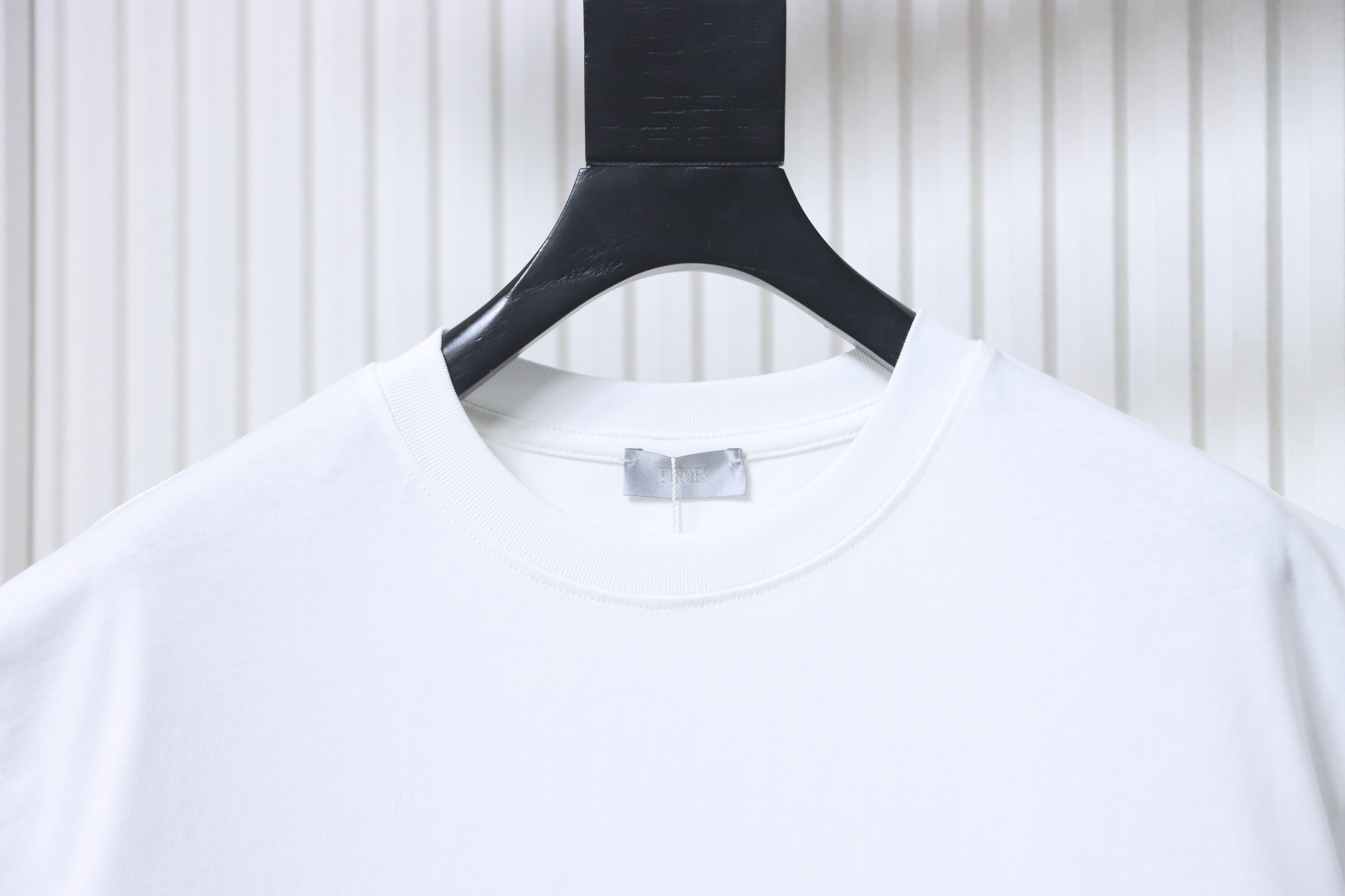 Dior Curved Letter Logo Print T-Shirt White H130