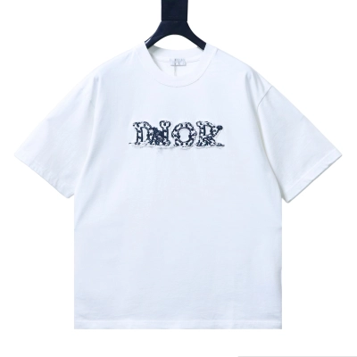 Dior Distressed Appliqué Letter T-Shirt White h150 01