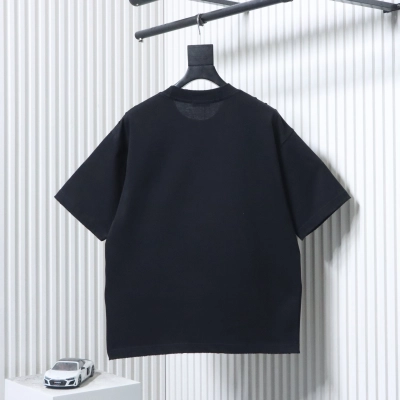 Dior Distressed Letter Embroidered T-Shirt Black H140 02