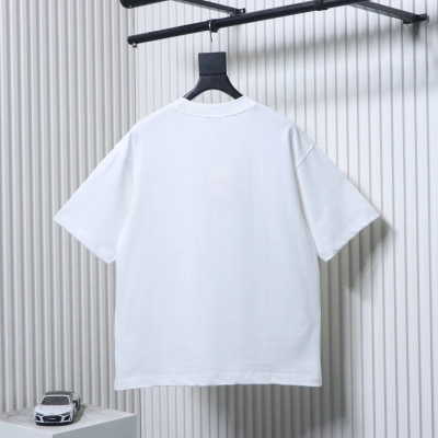 Dior Distressed Letter Embroidered T-Shirt White H140 02