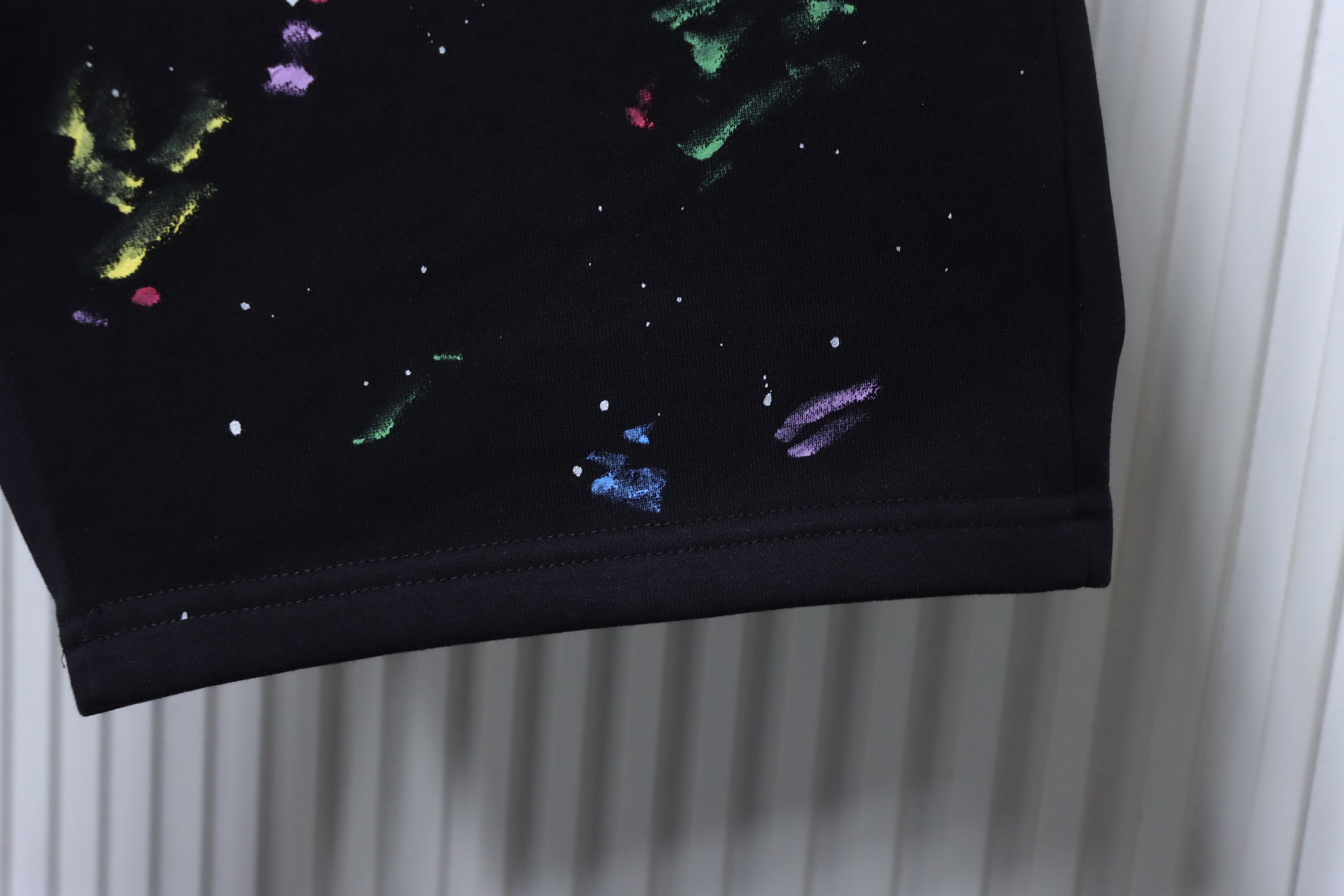 Dior Ink Splash Embroidered Logo Shorts Black H170