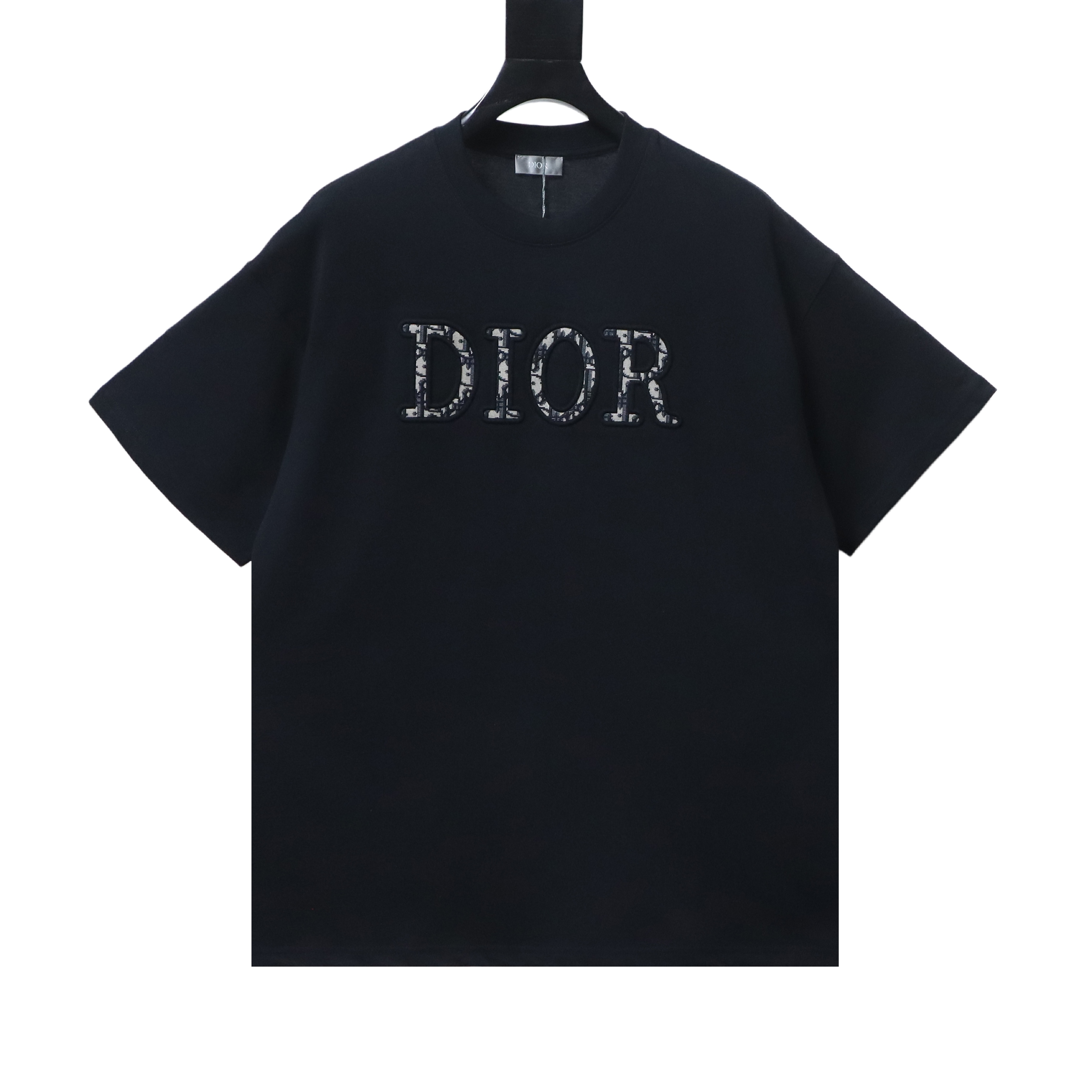 Dior Monogram CD Letter Patch T-Shirt Black H150