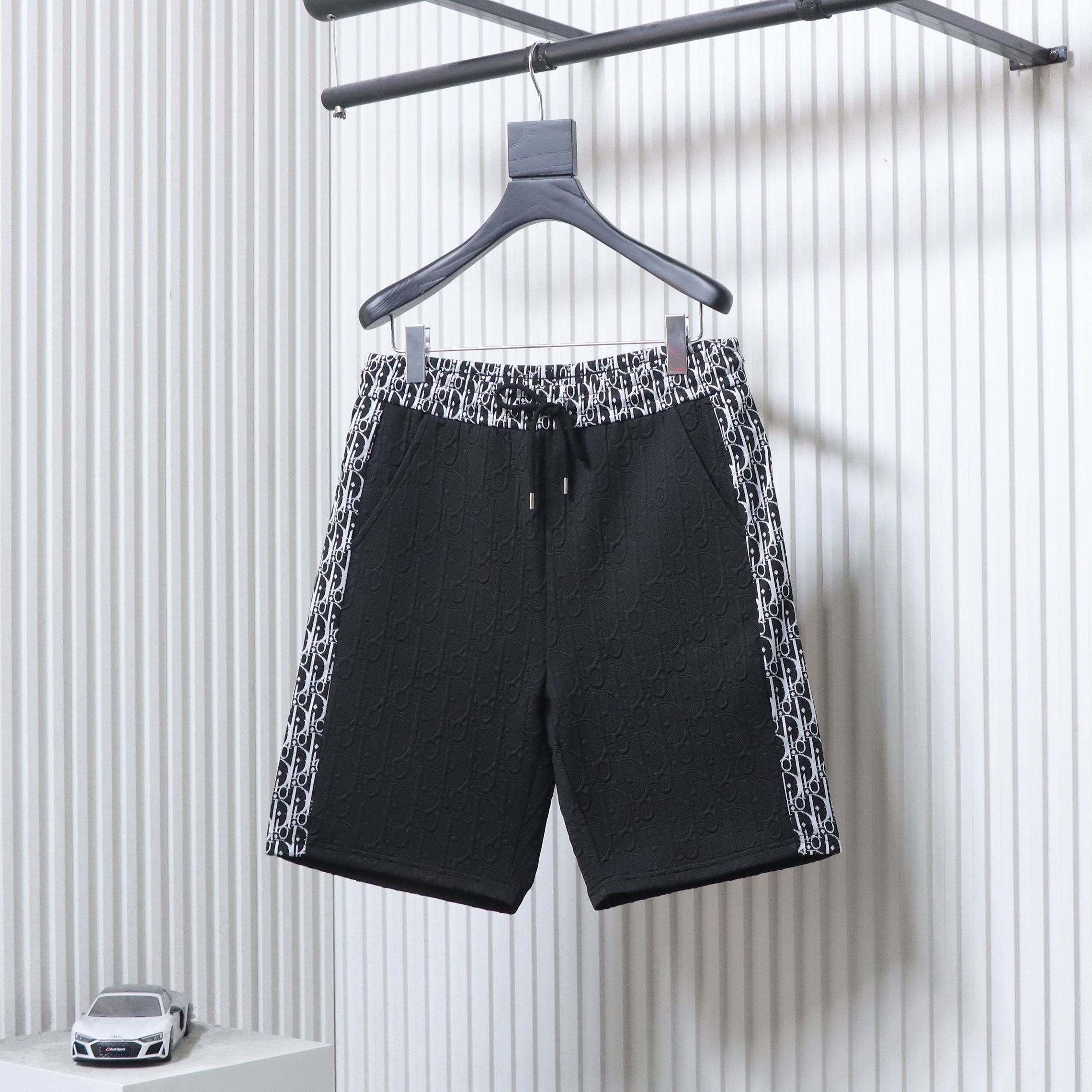 Dior Monogram Jacquard Tape Shorts Black H170