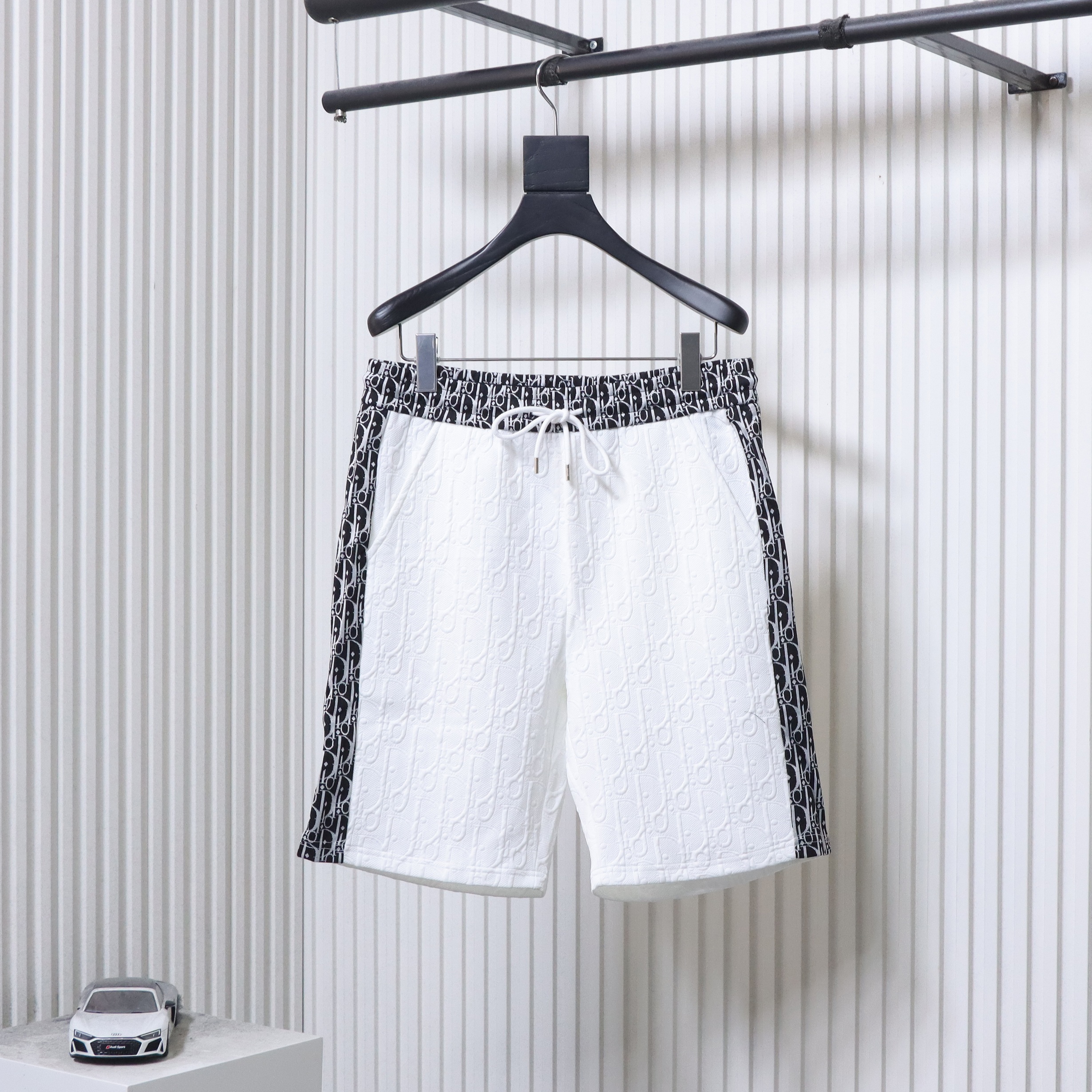 Dior Monogram Jacquard Tape Shorts Grey H170