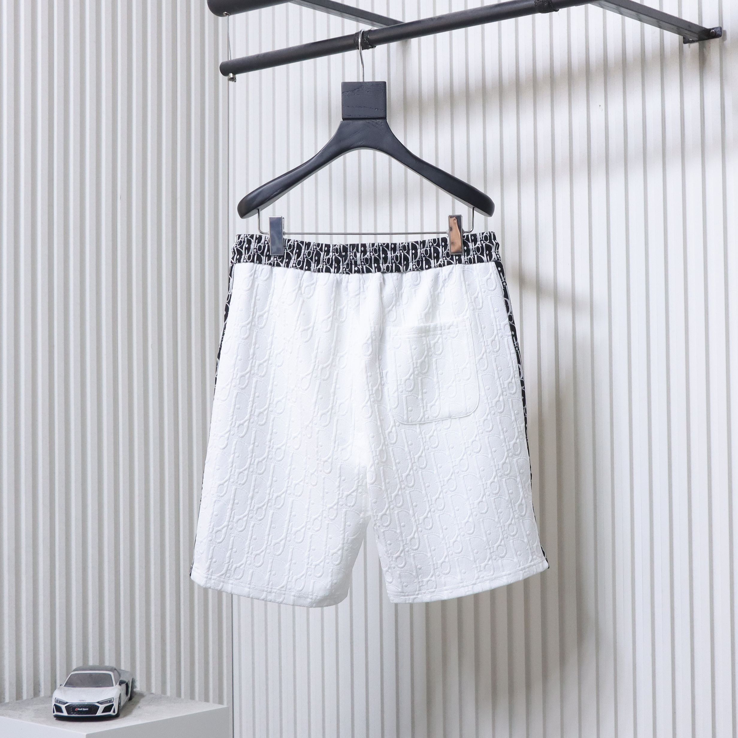 Dior Monogram Jacquard Tape Shorts Grey H170
