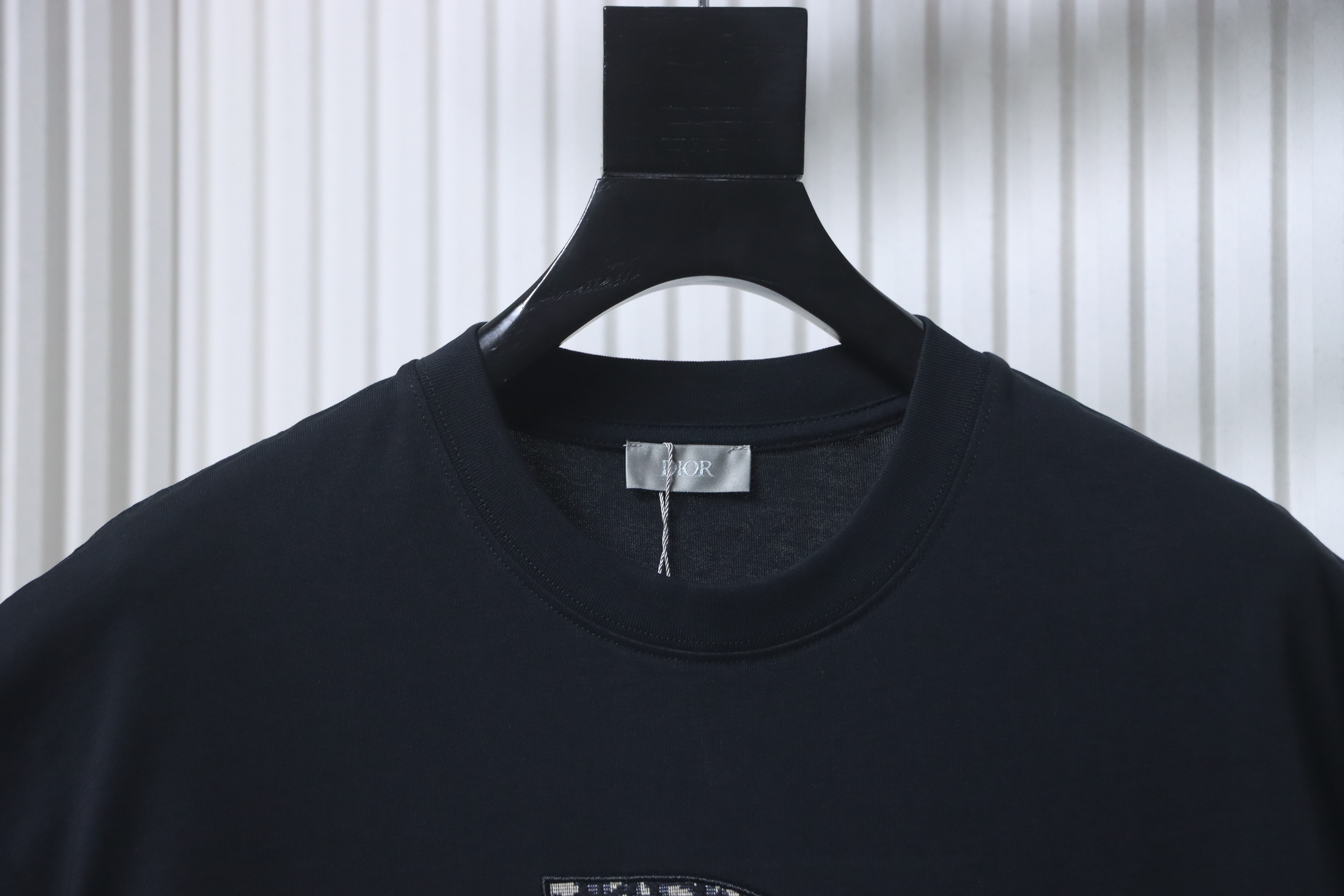 Dior Monogram Patch Embroidered T-Shirt Black H150