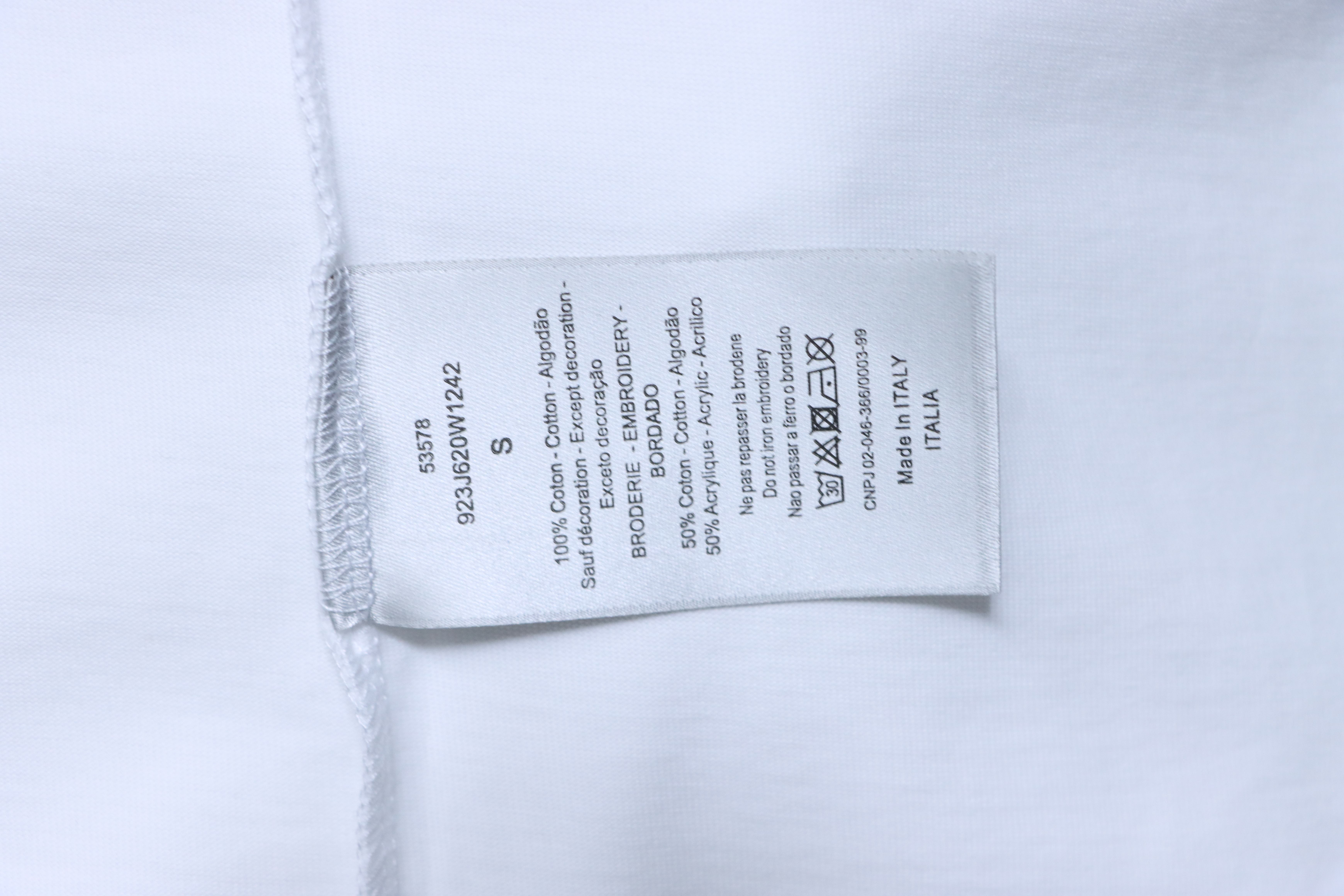Dior Monogram Patch Embroidered T-Shirt White H150