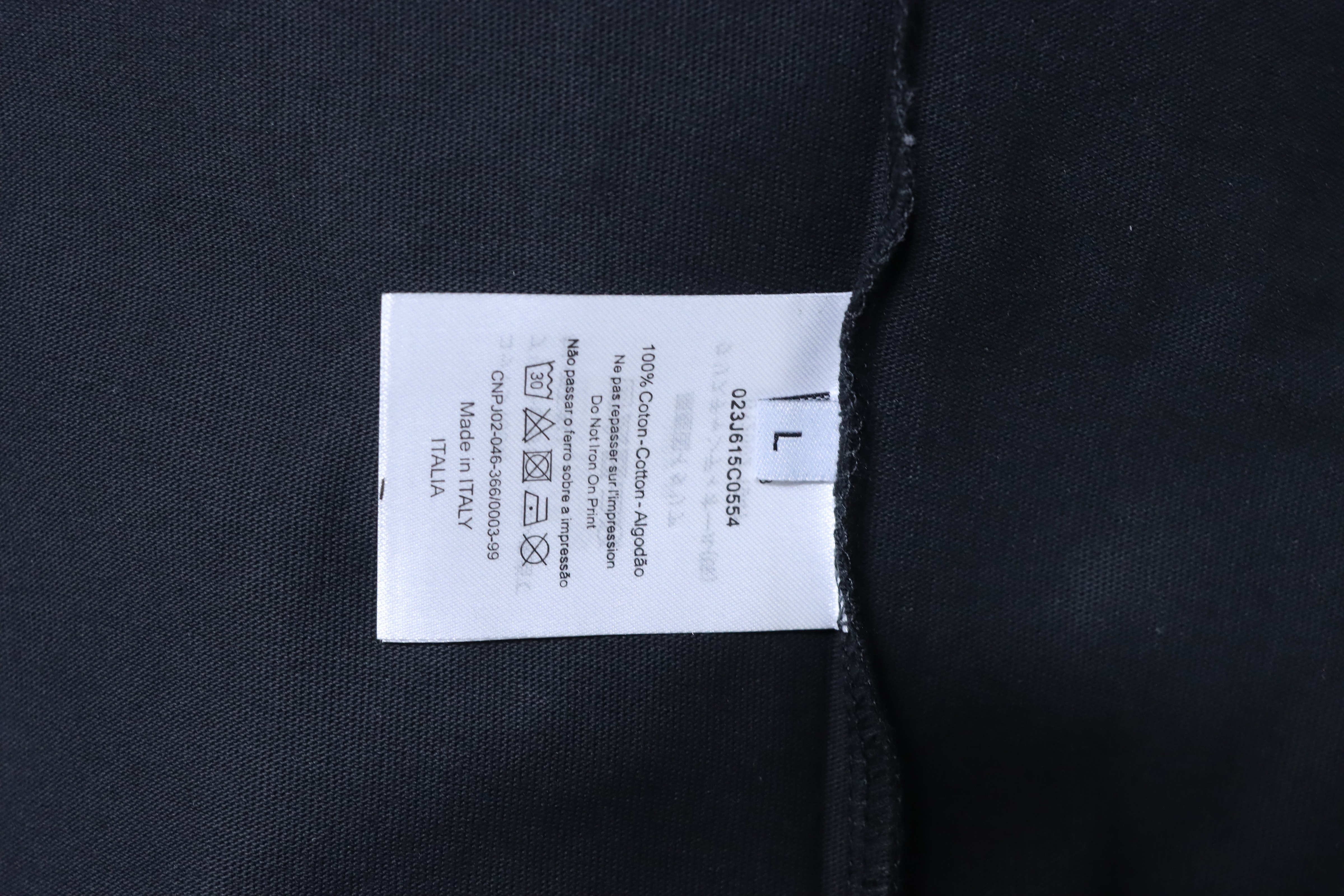 Dior Monogram Pocket Embroidered Logo T-Shirt Black H150