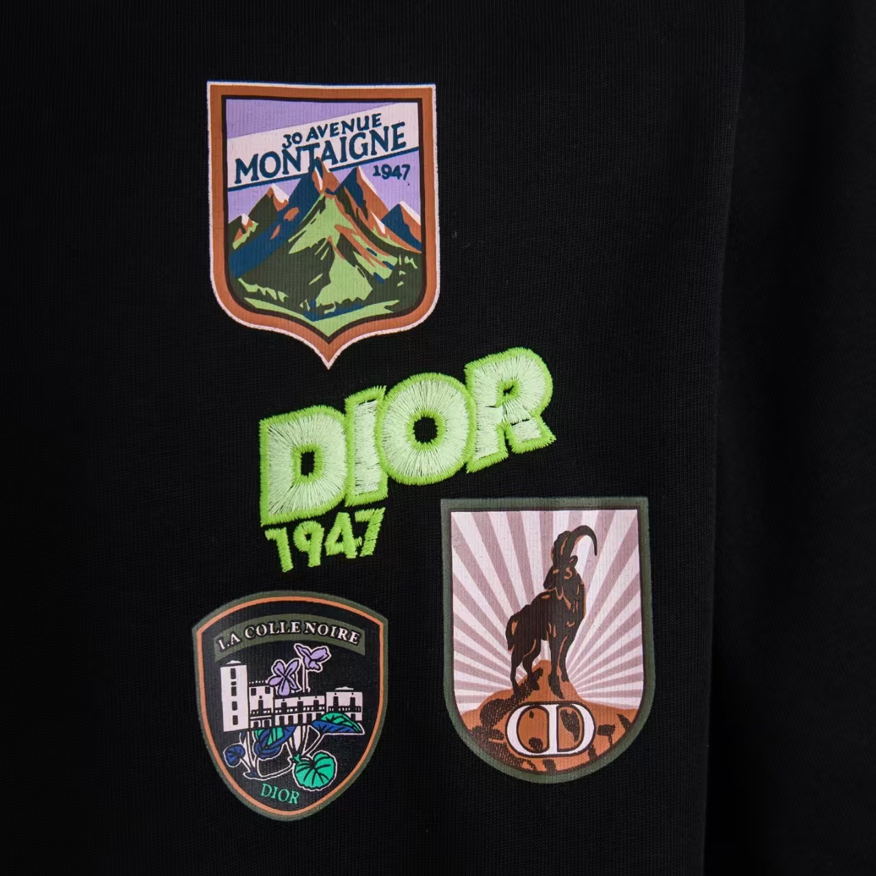 Dior Multi Badge Patch T-Shirt Black 9001 H120