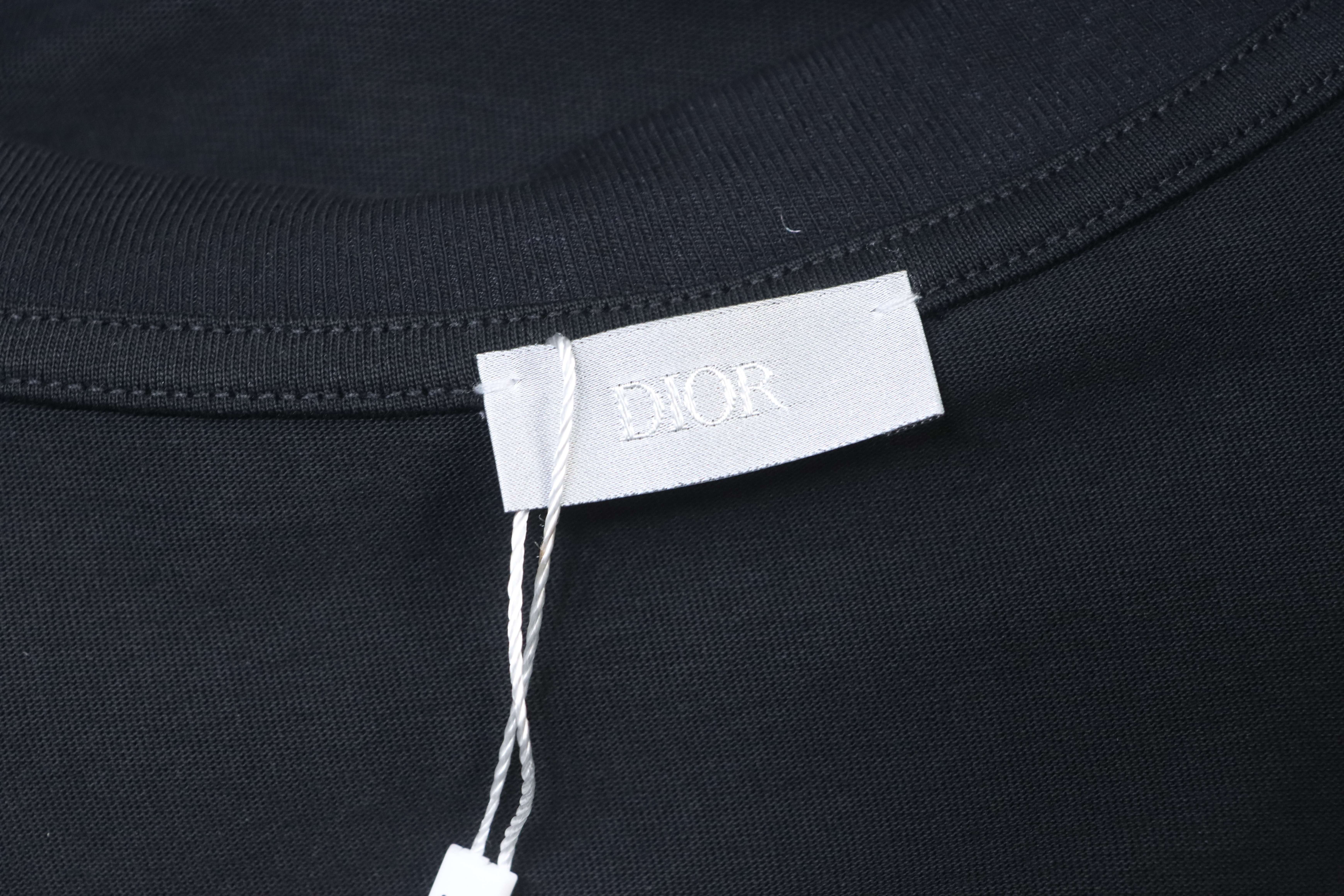 Dior Patch Embroidered T-Shirt Black H140