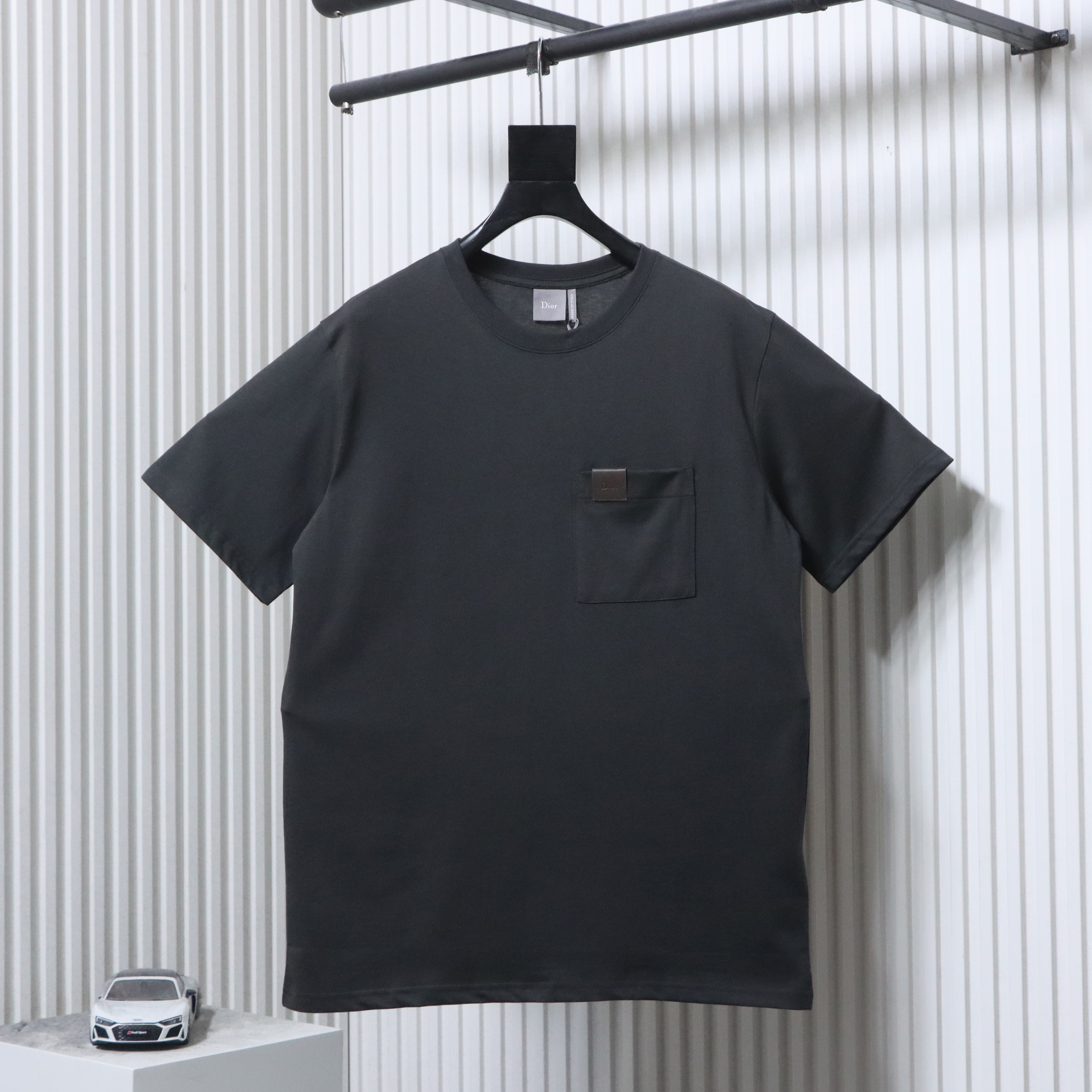 Dior Pocket Leather Patch T-Shirt Black H160