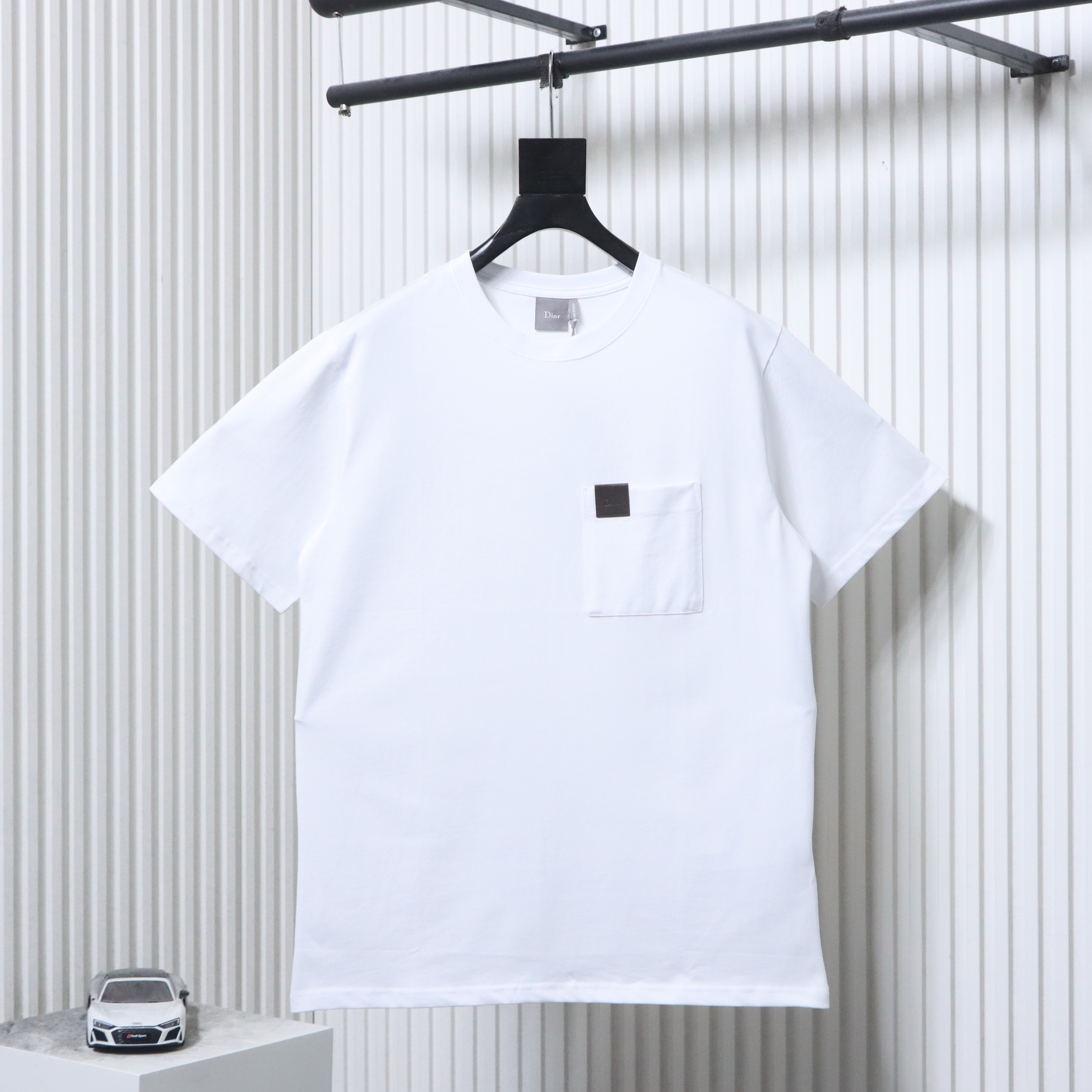 Dior Pocket Leather Patch T-Shirt White H160