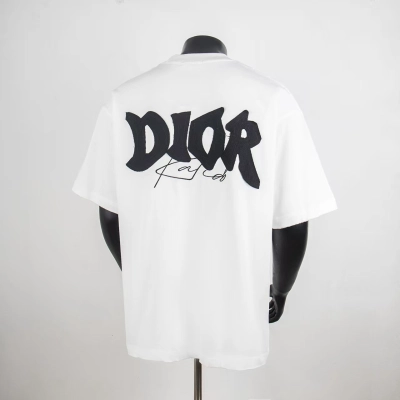 Dior Script Patch T-Shirt Black 9004 H120 02