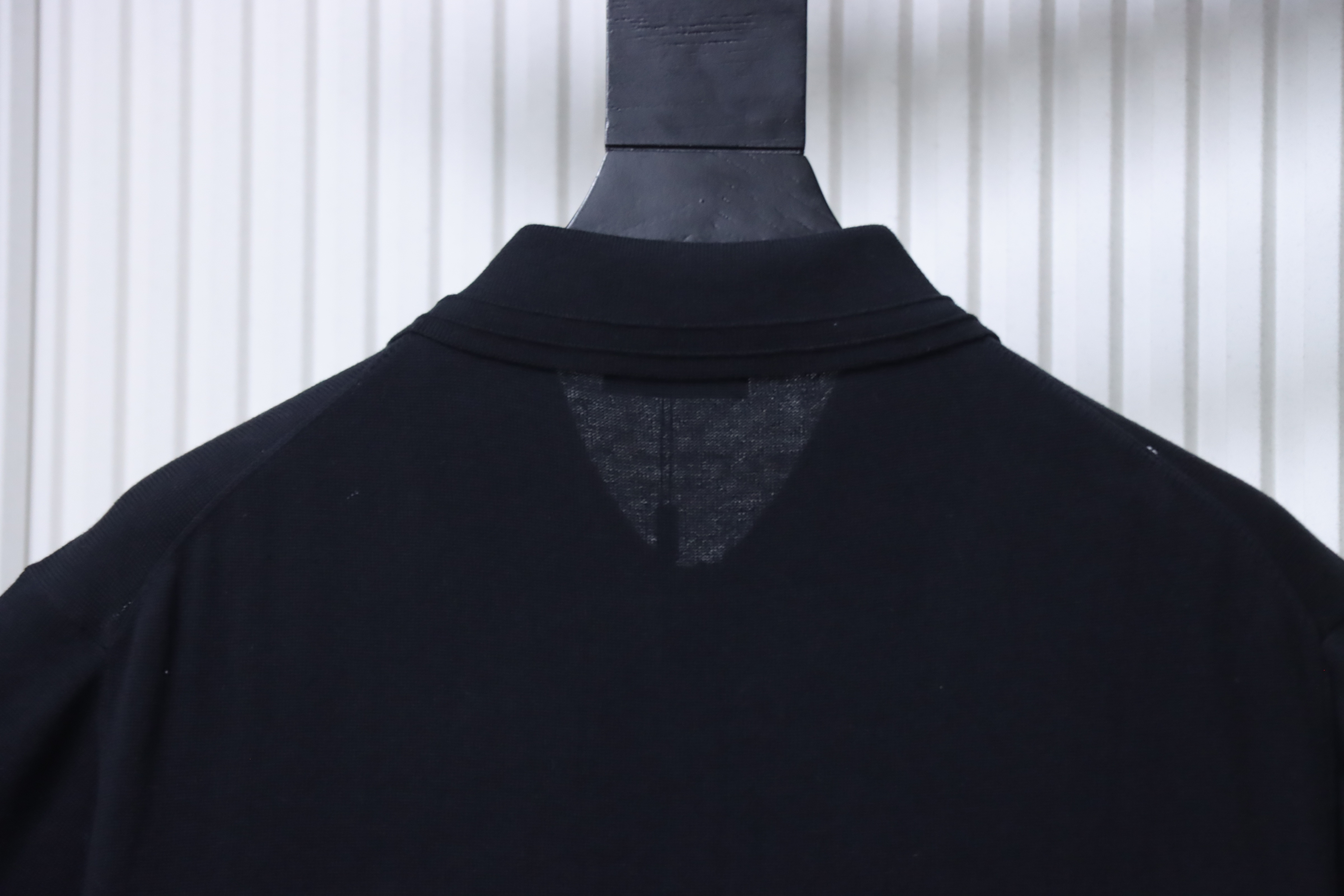 Dior Small Logo Embroidered Knit Polo Black H210