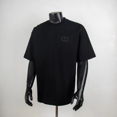 Dior Tonal CD Logo T-Shirt Black 9007 H110 02