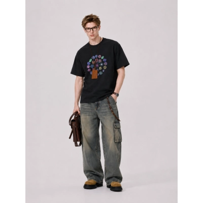Balenciaga Black 26SS New Medal Printed Logo T-shirt h170 01