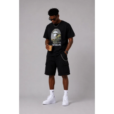 BAPE 26ss Ape Head T-Shirt Green Camo 01