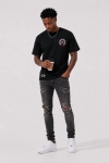 Chrome Hearts 26SS Pink Outline Horseshoe Print American Streetwear Oversized Short Sleeve T-Shirt Black h150