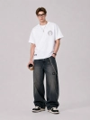 Chrome Hearts 26SS Pink Outline Horseshoe Print American Streetwear Oversized Short Sleeve T-Shirt h150