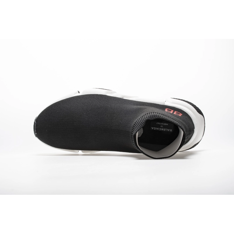 Balenciaga Speed Sock Slip-On Black (Red Logo) 530353 W05GB 1000