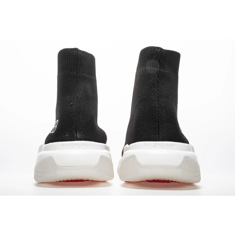 Balenciaga Speed Sock Slip-On Black Red (White Logo)