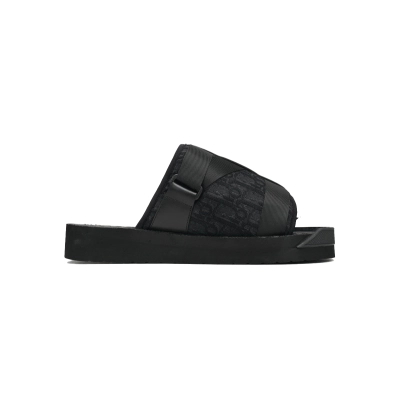 Dior Alpha Oblique All Black Slides 3SA081YYV H060 02