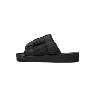 Dior Alpha Oblique All Black Slides 3SA081YYV H060 01