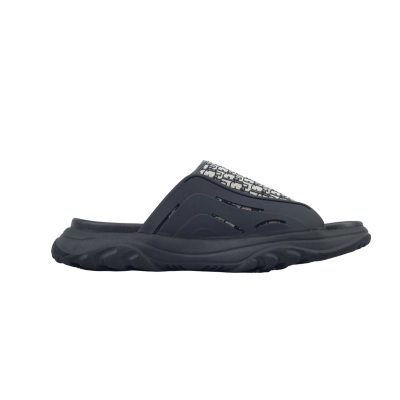 Dior Alpha Oblique Velcro Slides Black 02